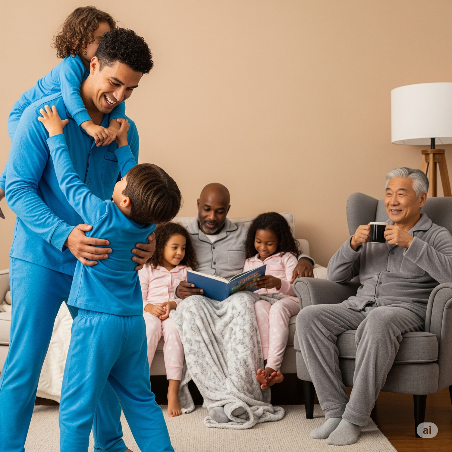 Fathers day - fathers love - dad pajamas - father appreciation - family love