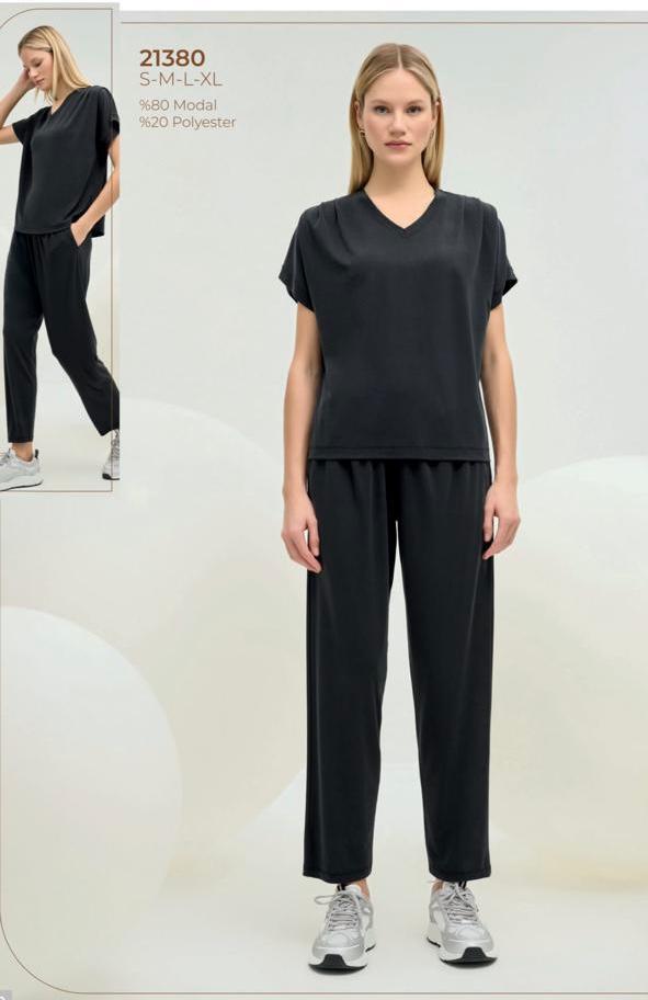 2-piece black summer pyjama set - pajama - summer pajama - women pajama