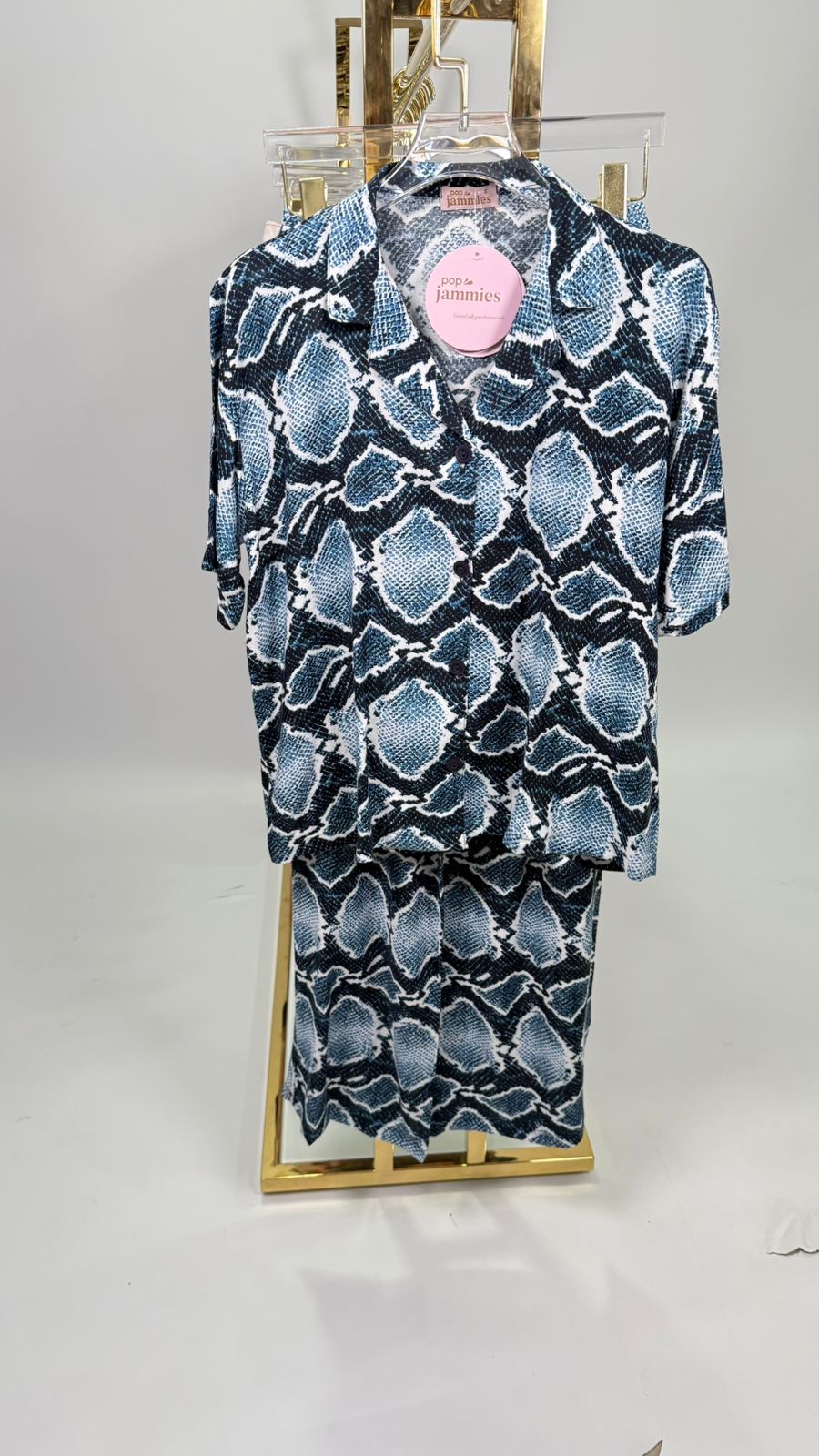 2-piece women’s summer pyjama set with pants and shirt in multiple colors and designs. Lightweight sleepwear perfect for summer, lounging, and homewear.