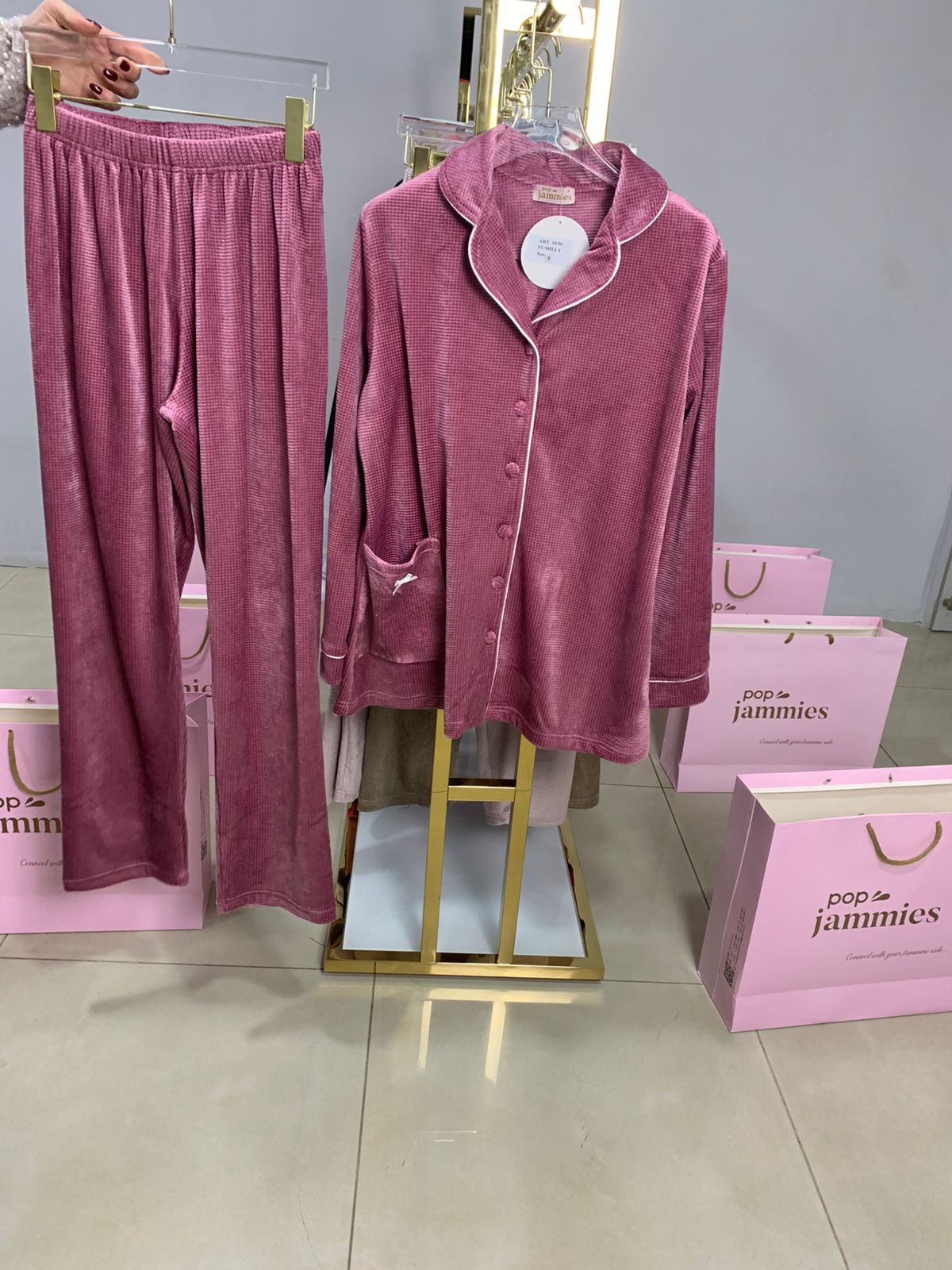 Velvet Pants Pajama Set
