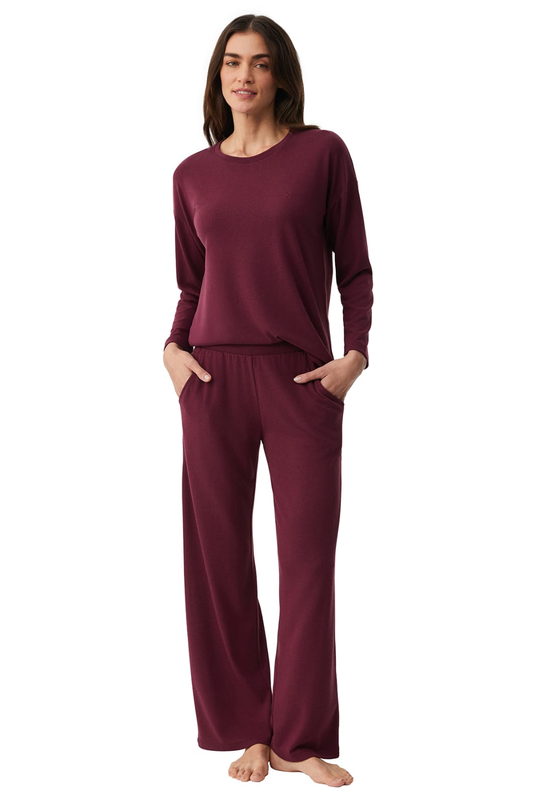 Deep Merlot Slumber Pants Pajama Set