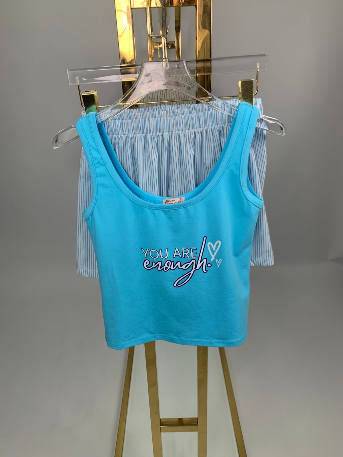Turquoise 2 pcs short pyjama set for women - pajama set - women pajama - summer pajama - breathable soft pajama