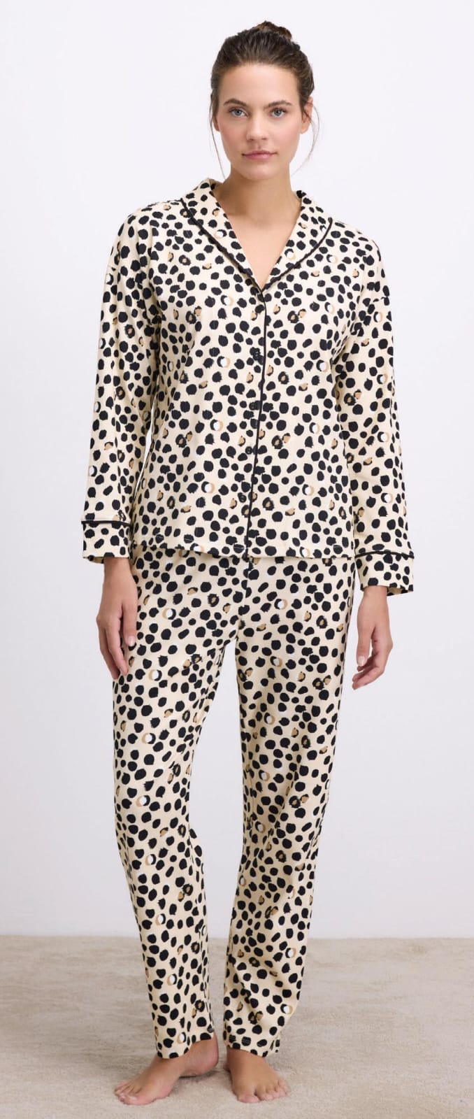 Wild Print Pants Pajama Set
