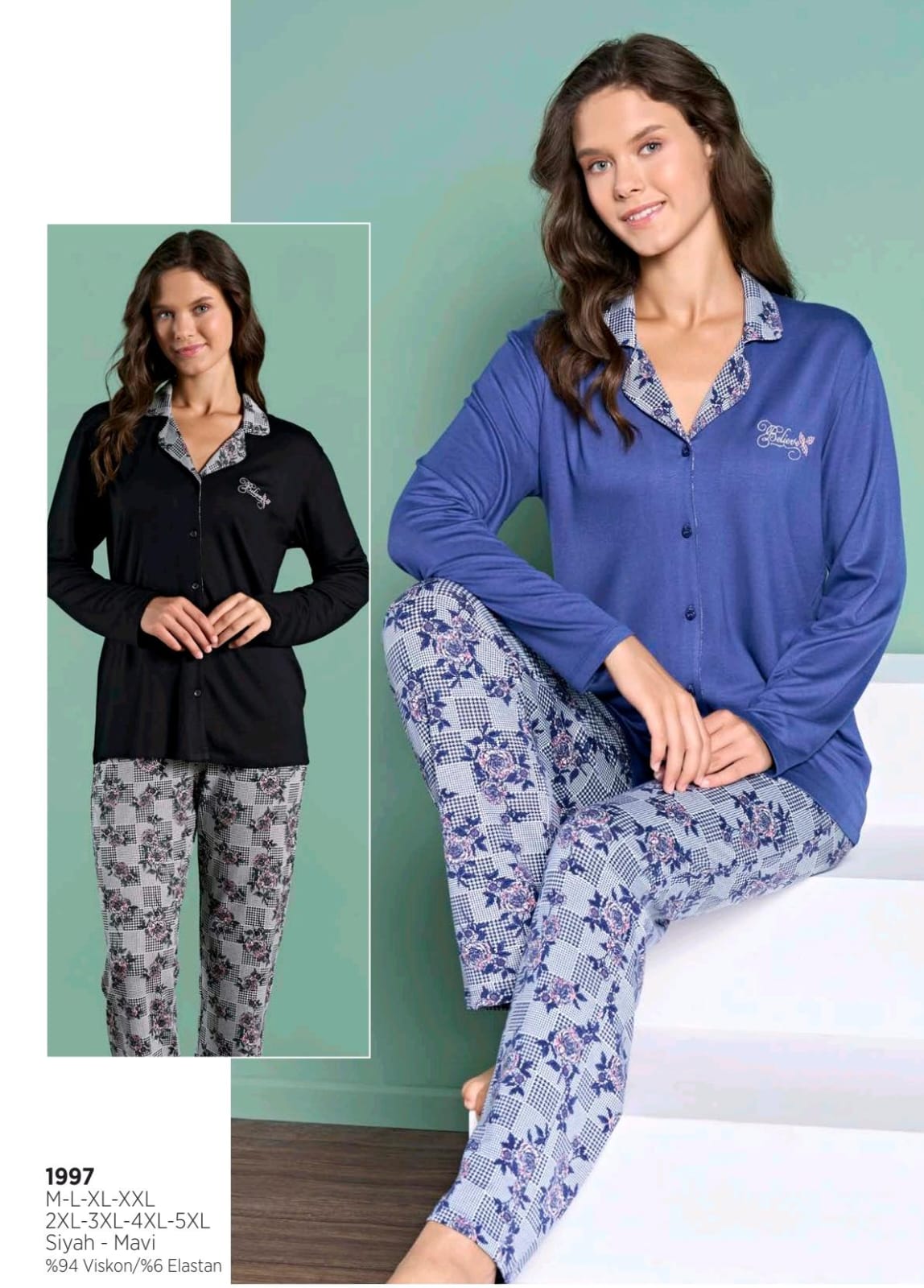 Moonlit Sakura Pants Pajama Set