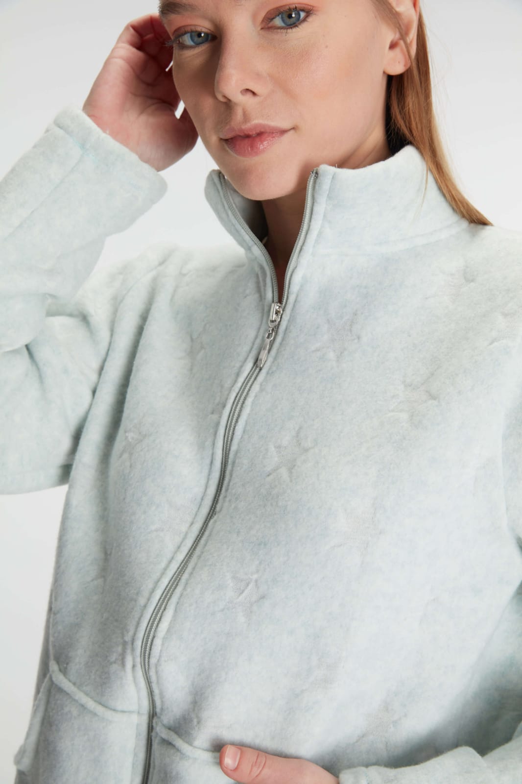 Cloud Fleece Zip-Front Pants Pajama Set