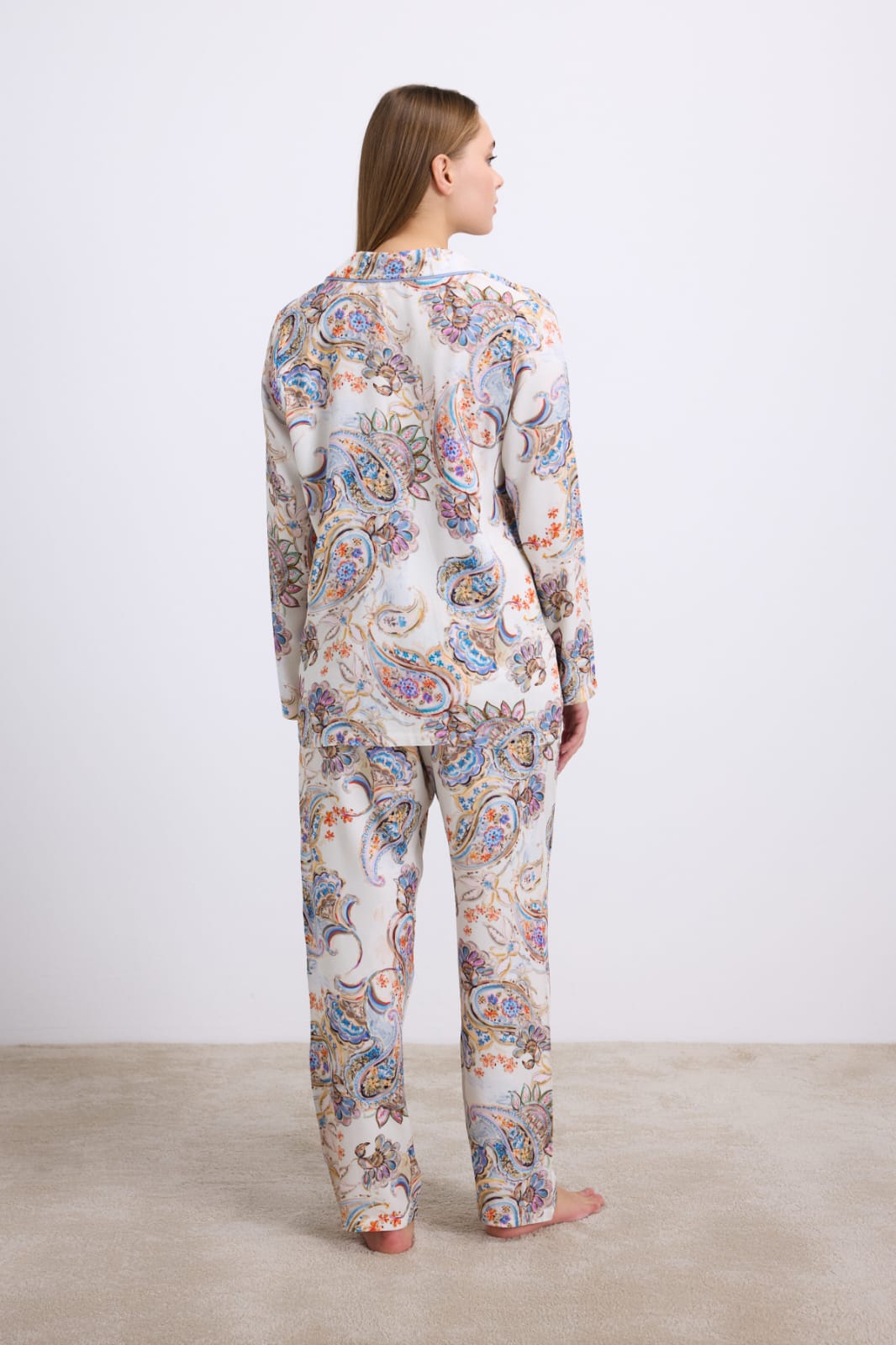 Canvas Bloom Pants Pajama Set