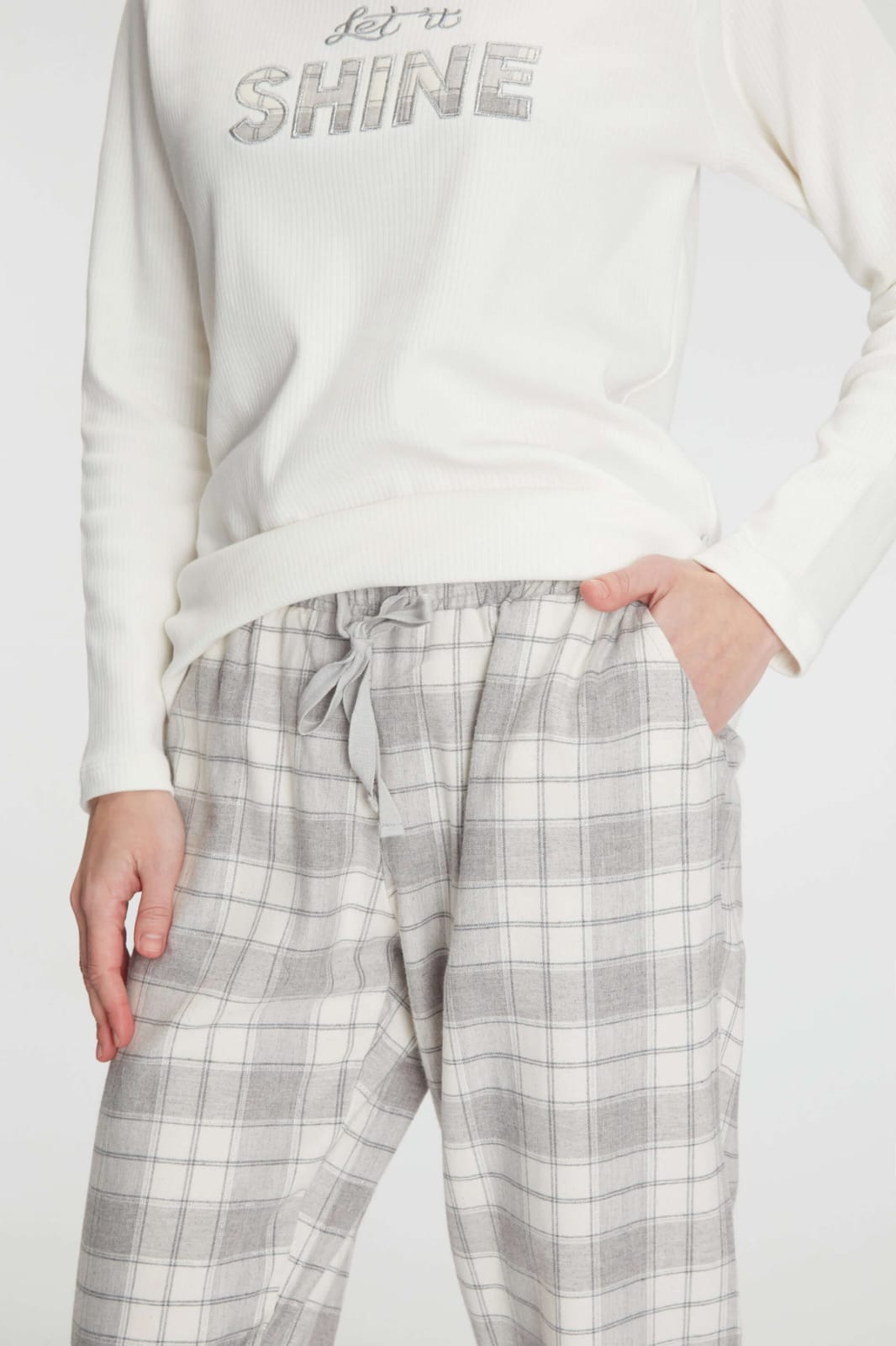 Glitz & Grid Pants Pajama Set