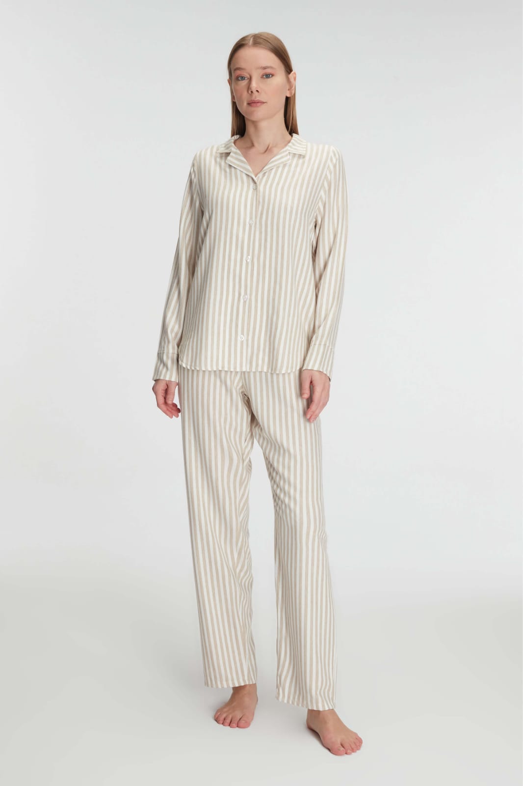 Desert Sands Pinstripe Pants Pajama Set