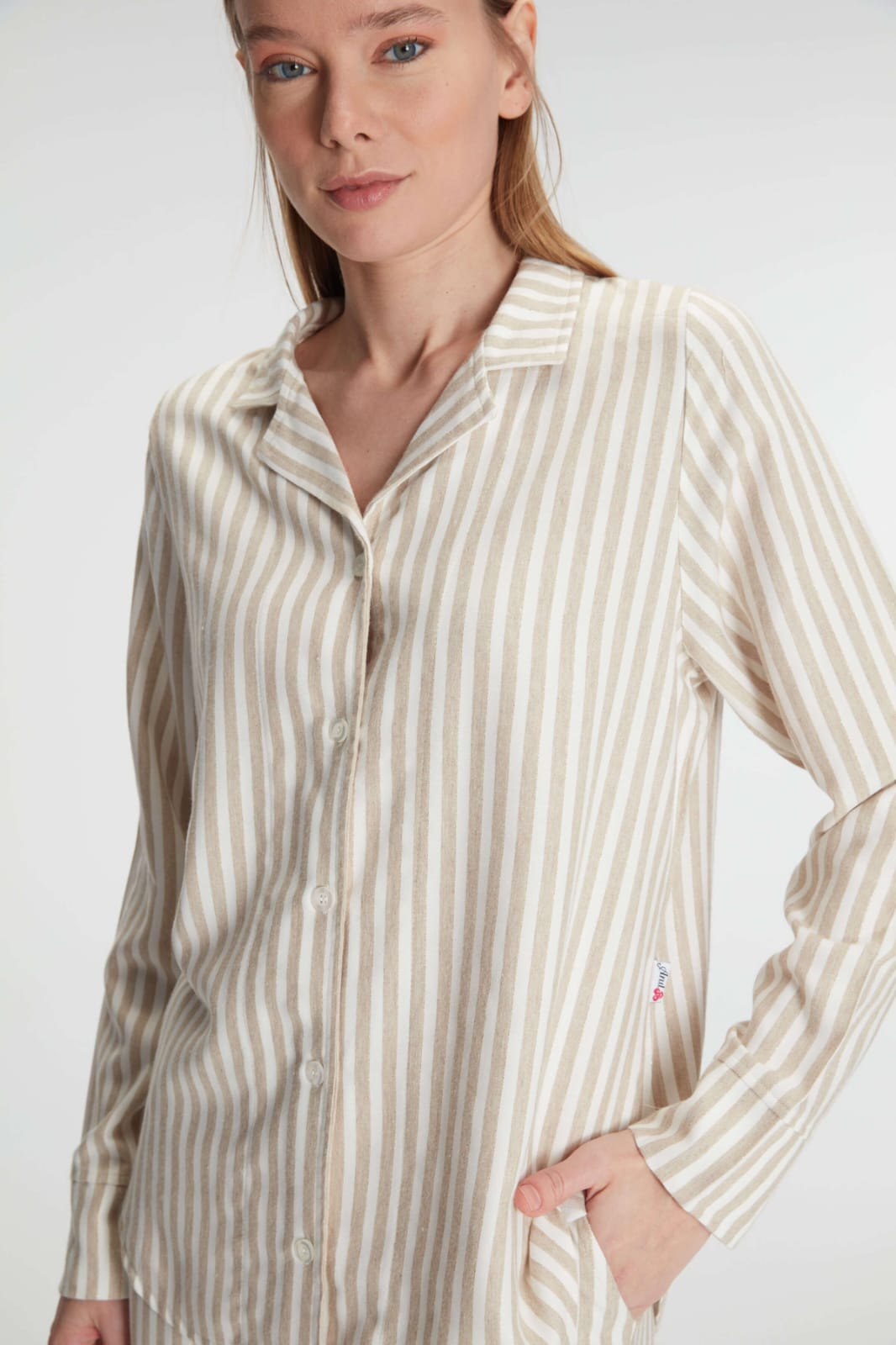 Desert Sands Pinstripe Pants Pajama Set