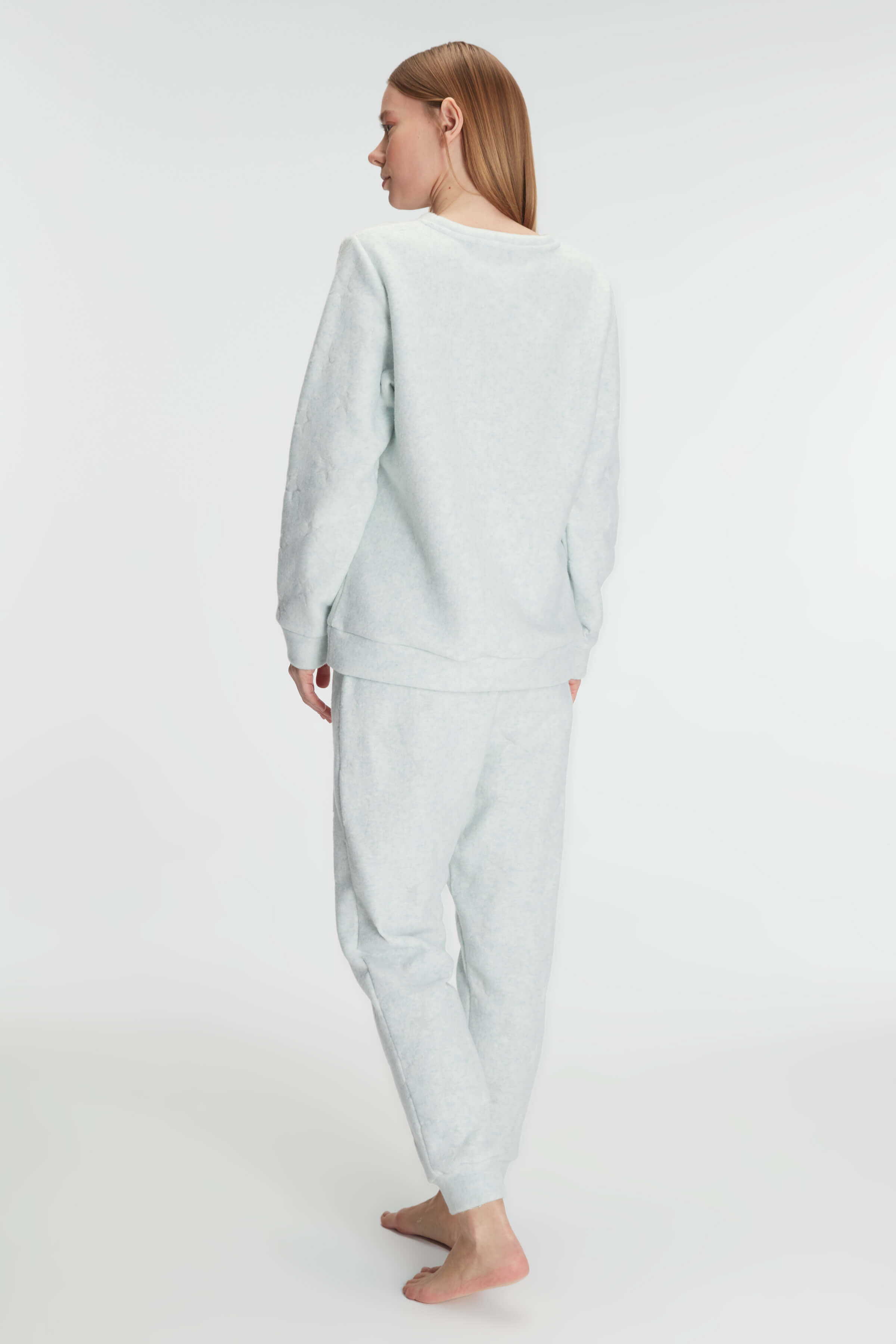 Pastel Plush Pants Pajama Set