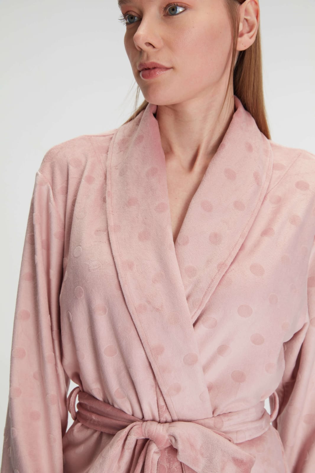 Pink Polka Dot Robe