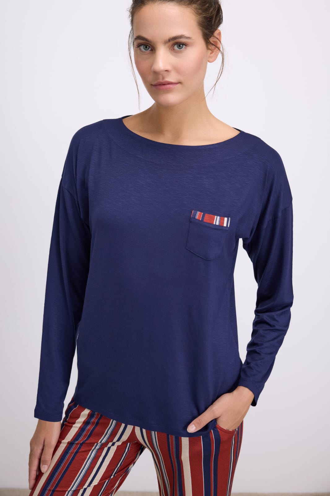 Harbor Stripe Pants Pajama Set