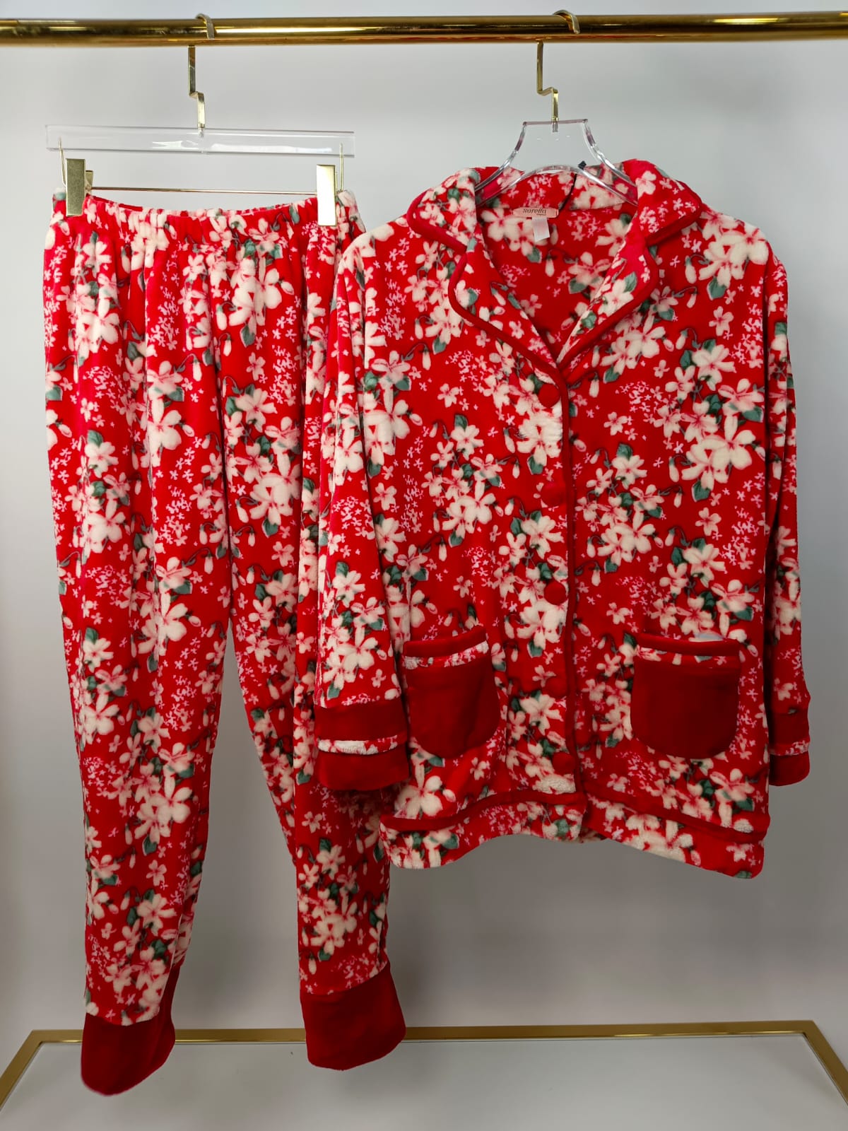 Midnight Garden Fleece Pants Pajama Set