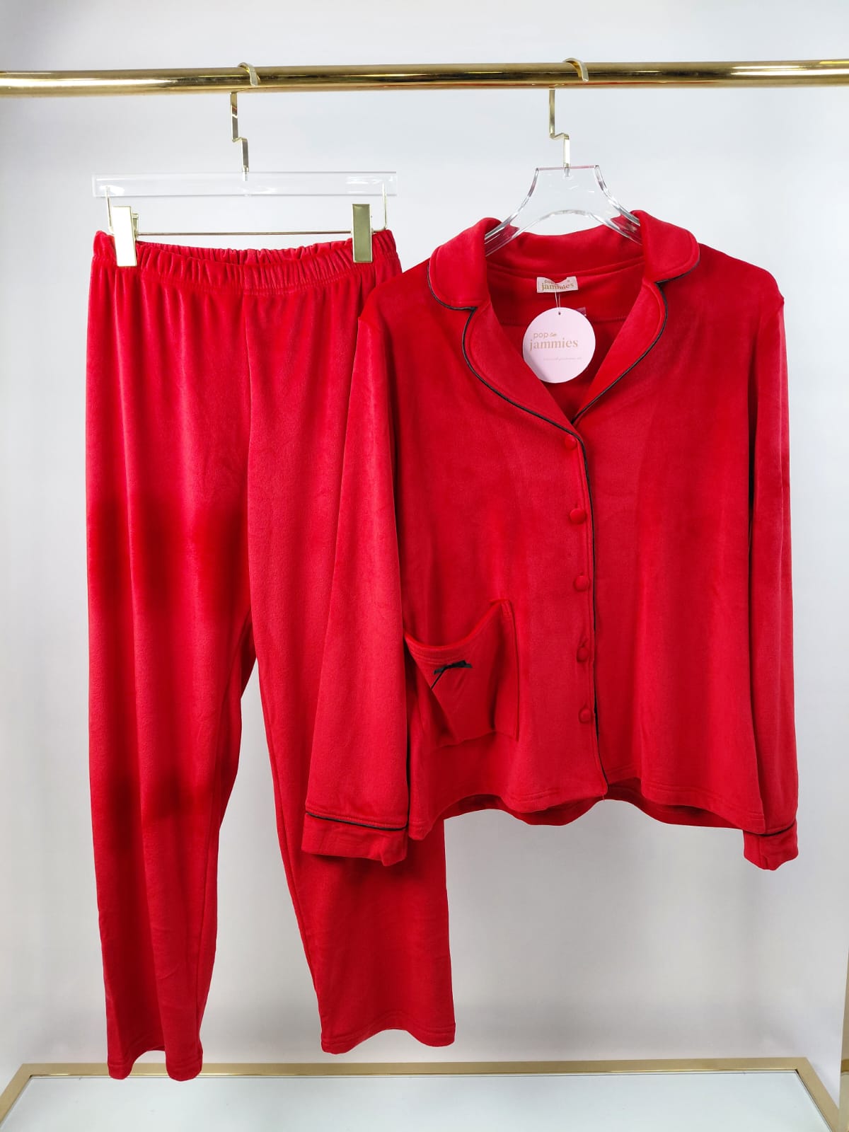 Dream Fleece Button-Up Pants Pajama Set