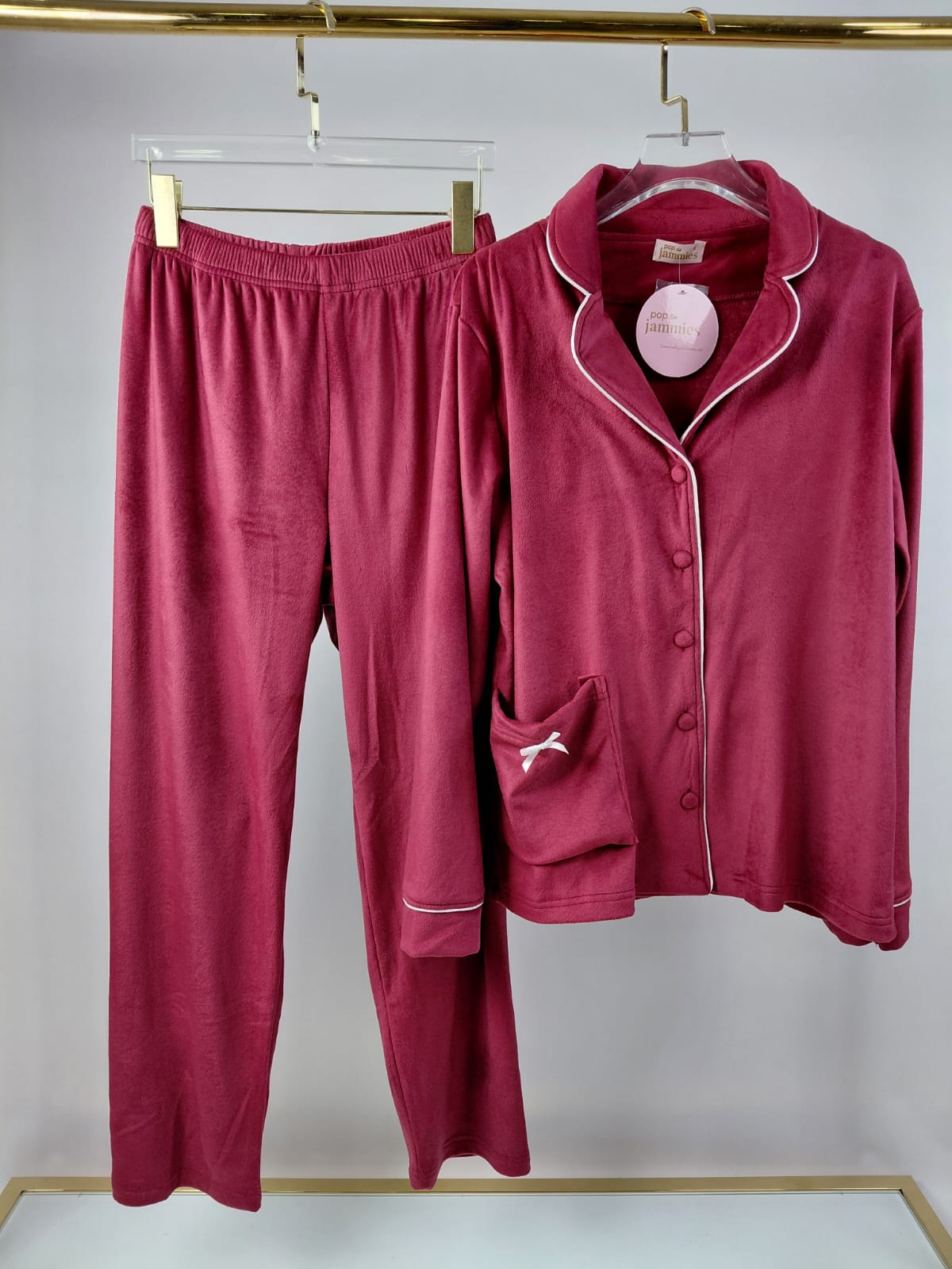 Dream Fleece Button-Up Pants Pajama Set