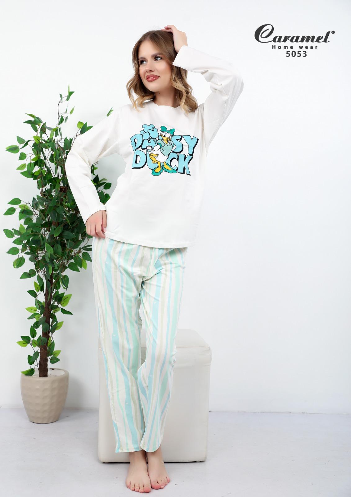 Daisy's Pastel Stripes Pants Pajama Set