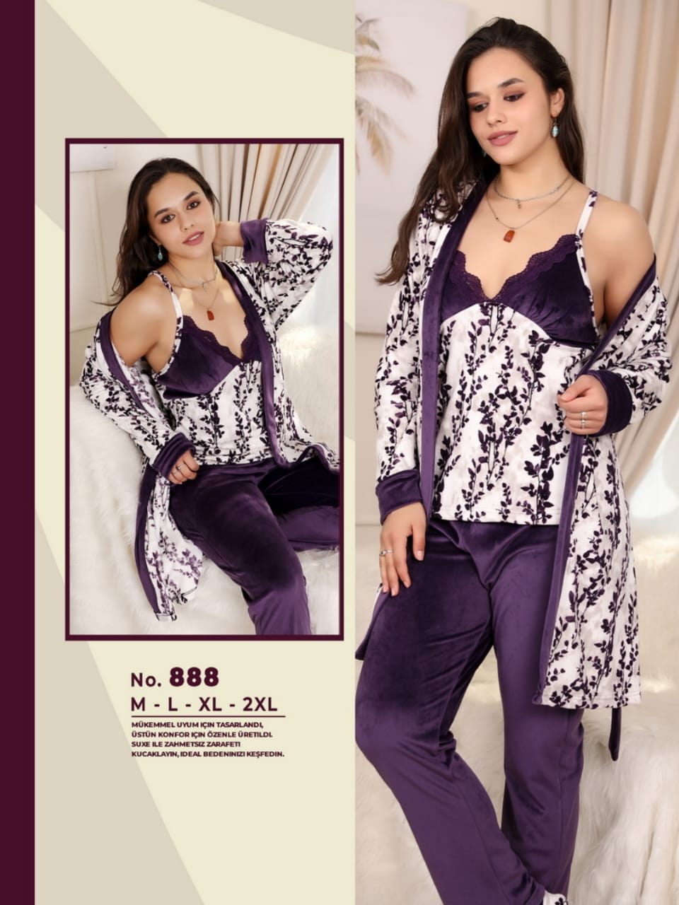 Abstract Spot Pants Pajama Set