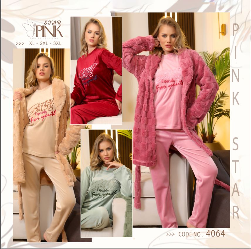 "For You" 3-Piece Comfort Pants Pajama Set