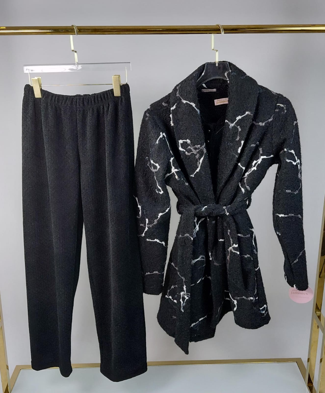 Marble Cozy Pants Pajama Set