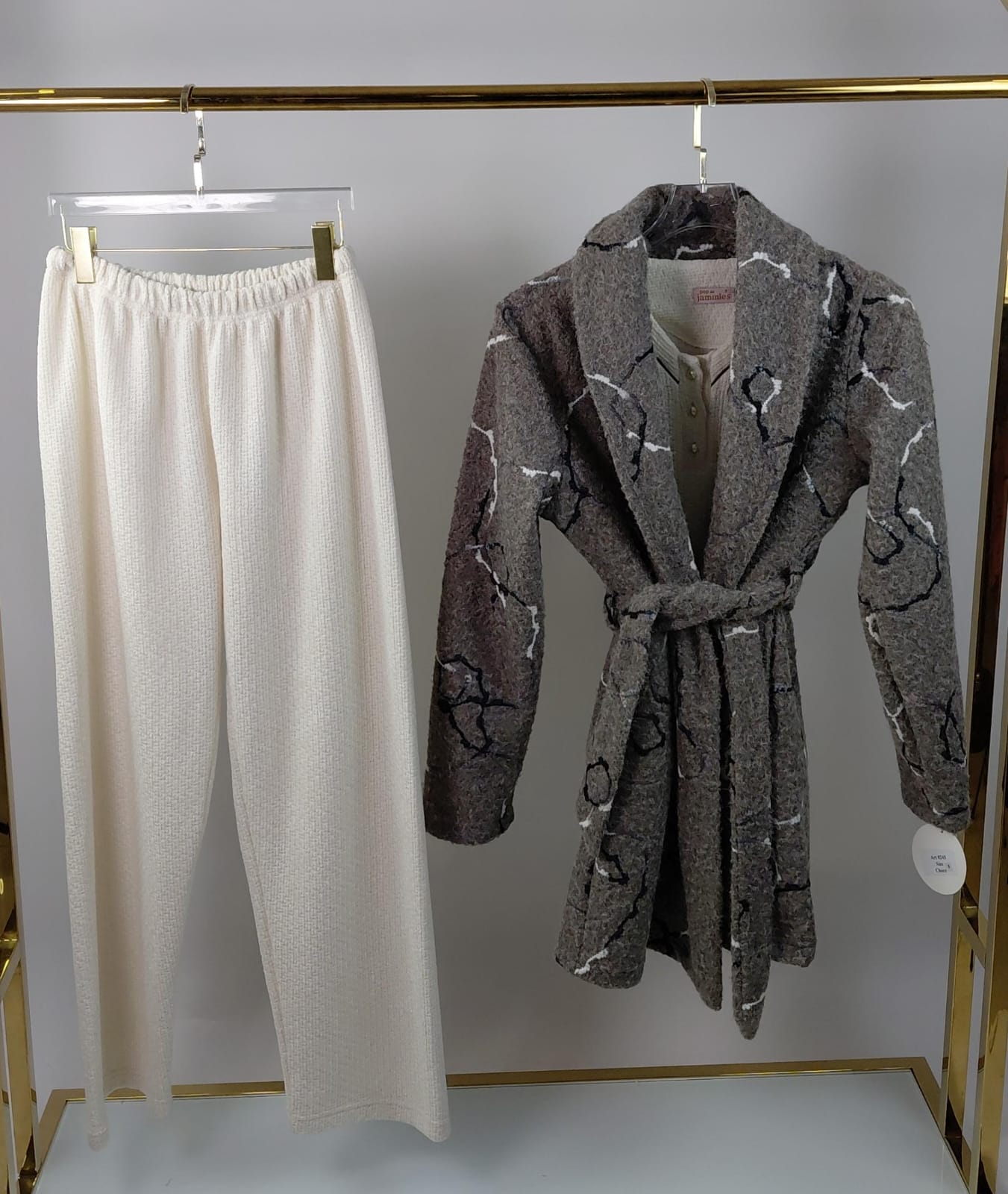 Marble Cozy Pants Pajama Set