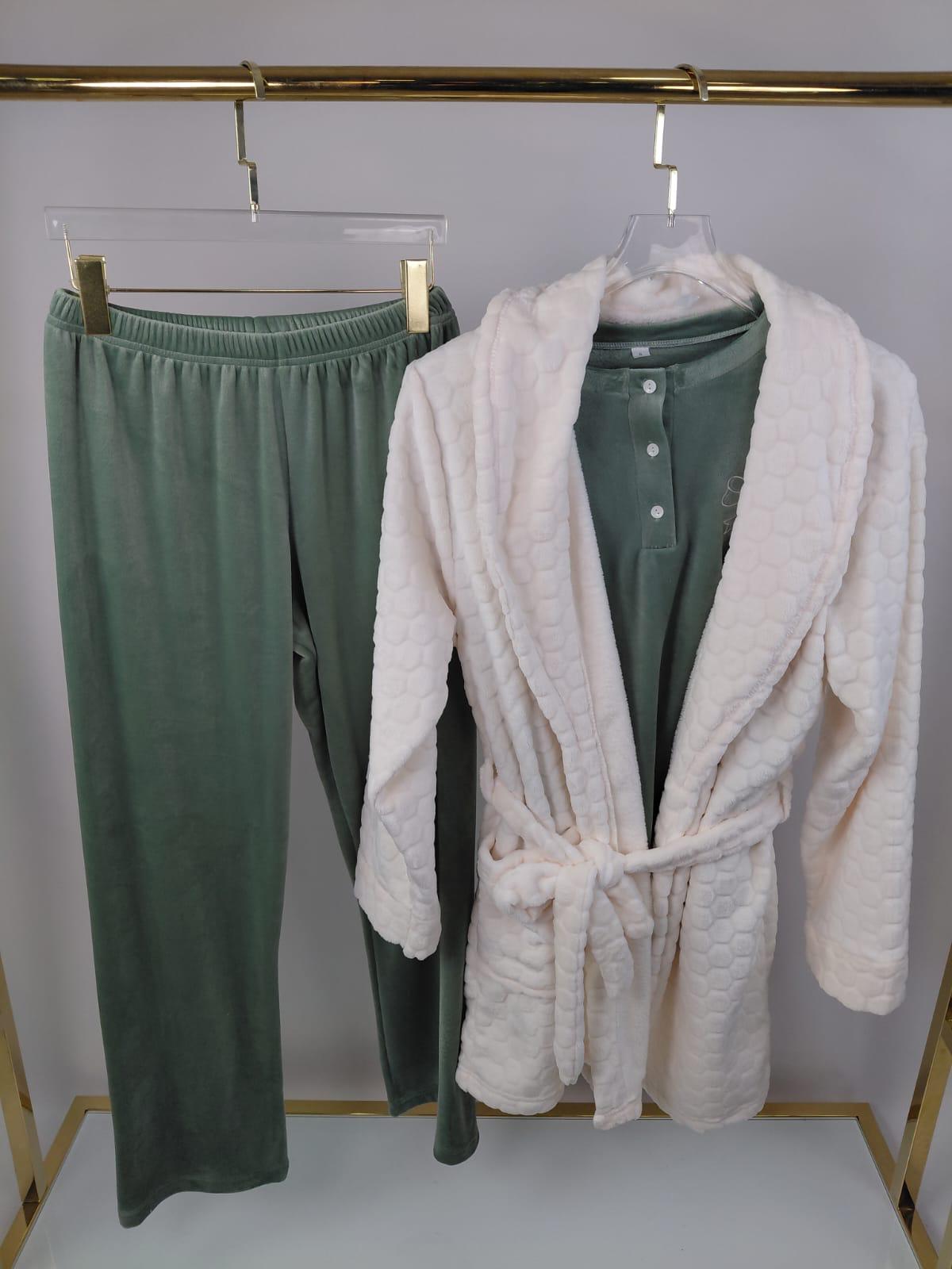 Dream Bow Pants & Robe Pajama Set