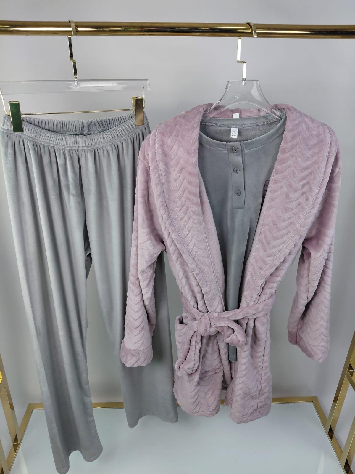Dream Bow Pants & Robe Pajama Set