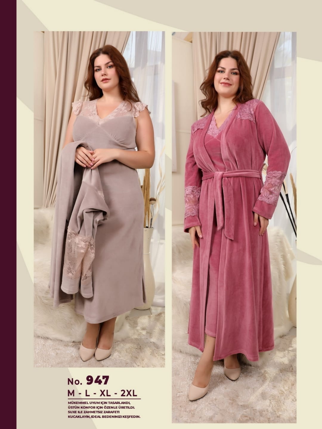 Velvet Diva Ensemble Dress & Robe