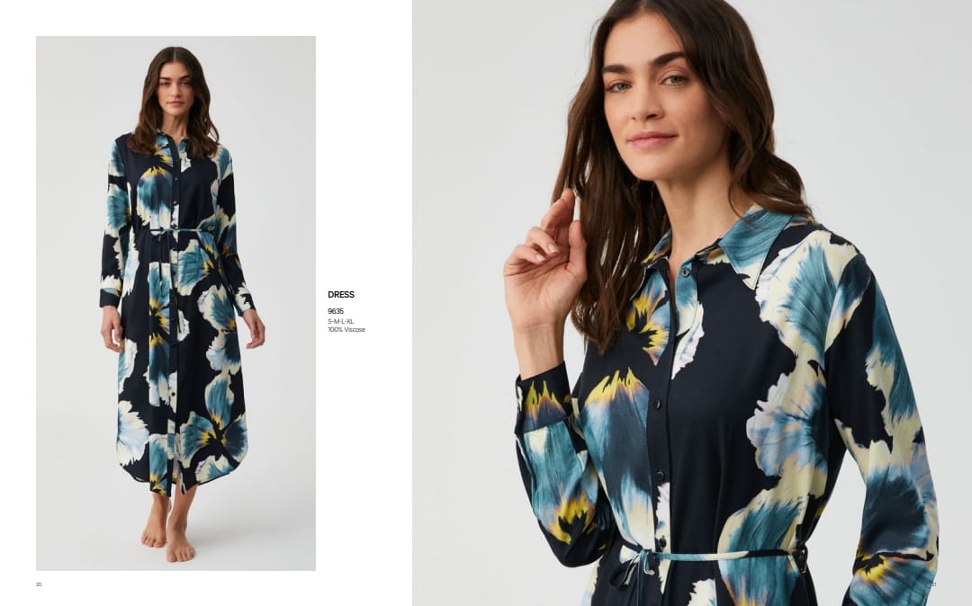 Ocean Flower Print Dress