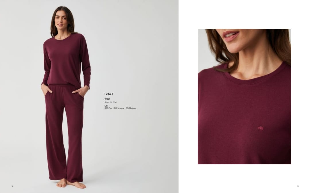 Deep Merlot Slumber Pants Pajama Set