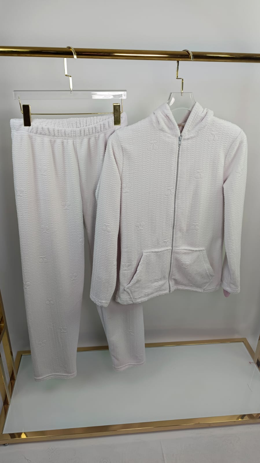 Soft-Touch Jacquard Pants Pajama Set