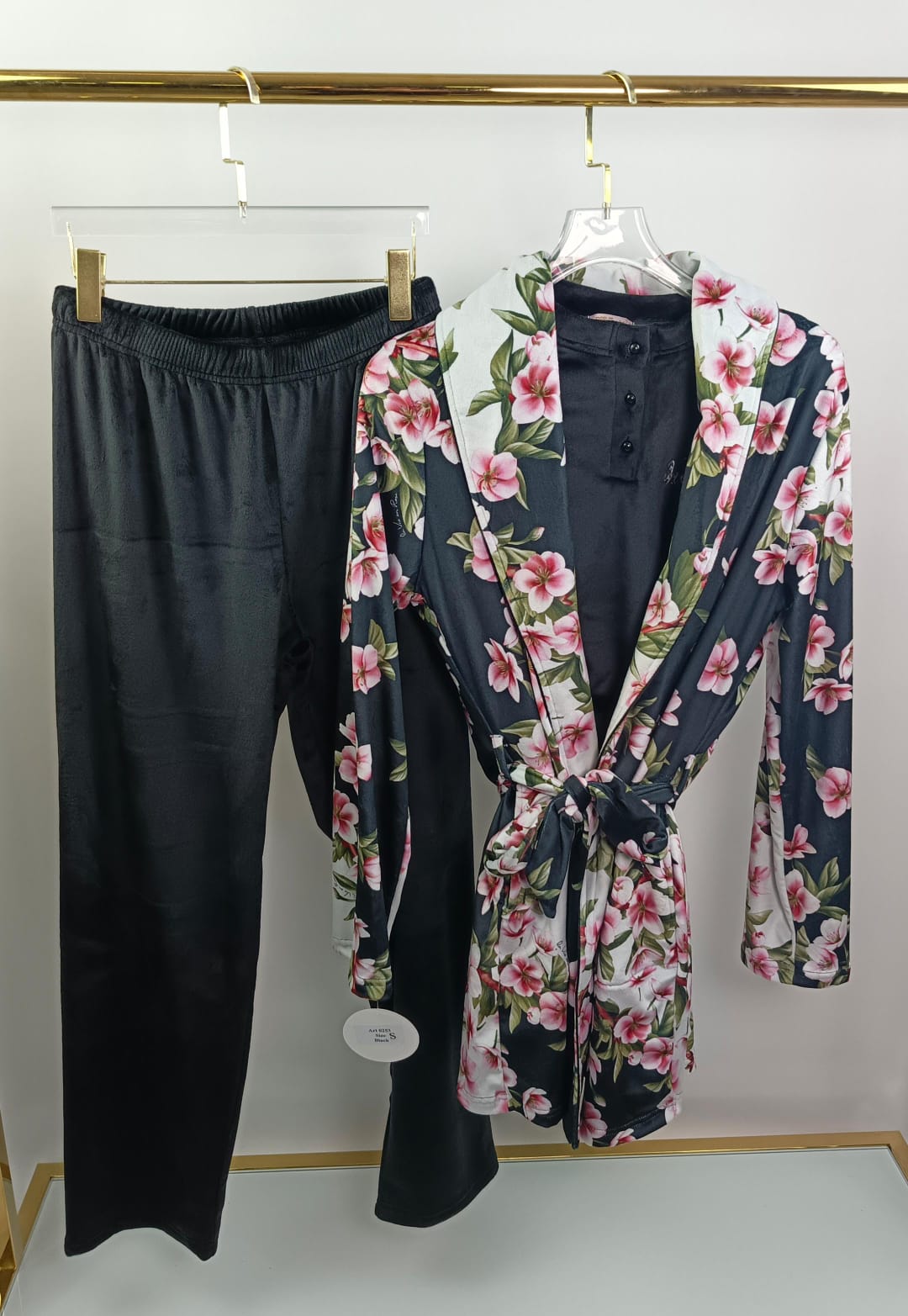 Midnight Blossom 3-piece pajama set