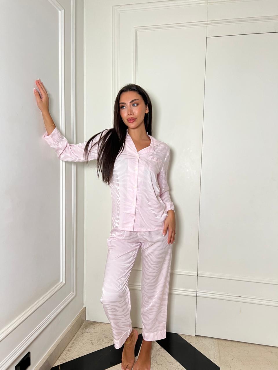 Ivory Zebra Pants Pajama Set