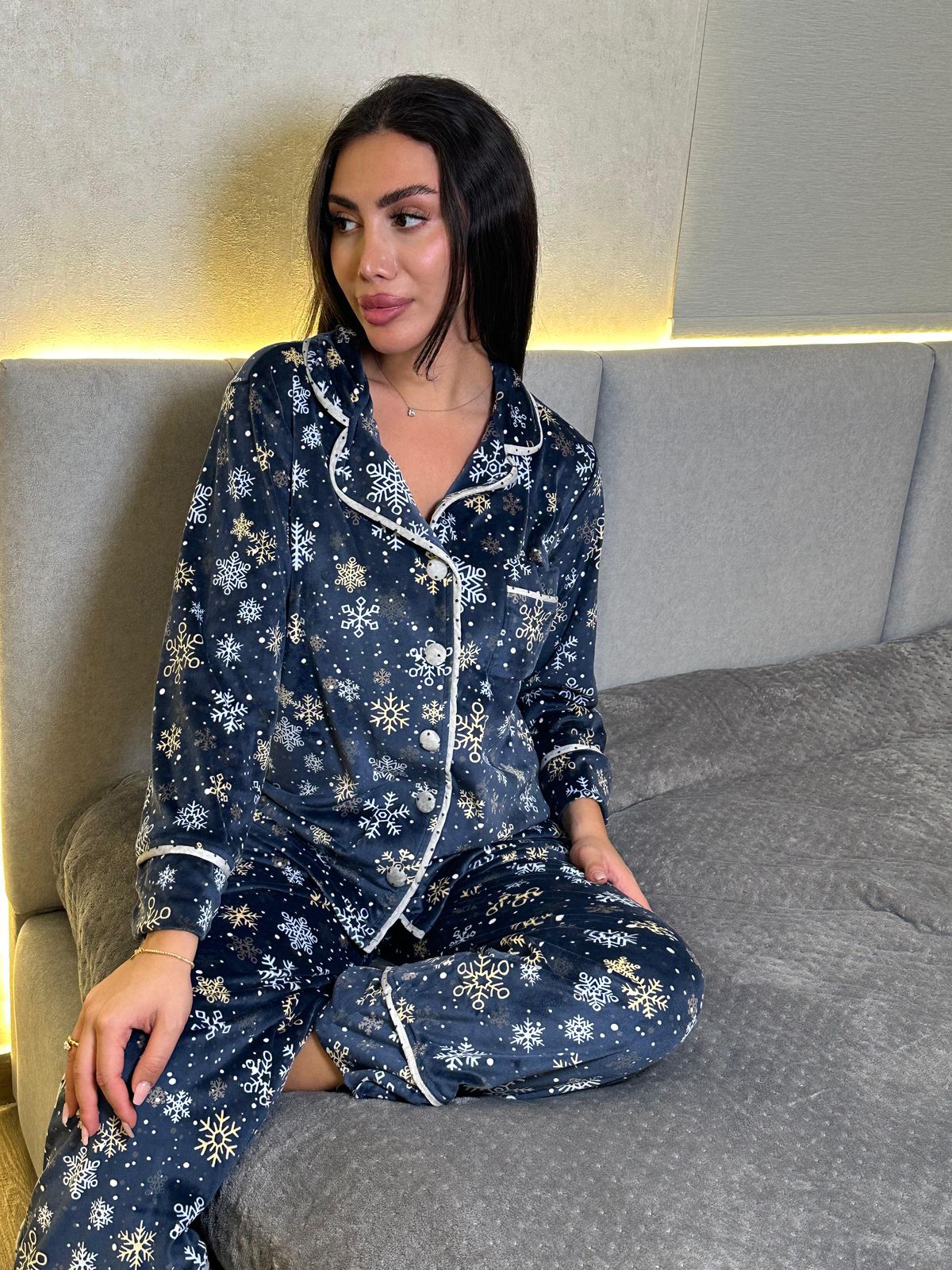 Winter Frost Flannel Pants Pajama Set