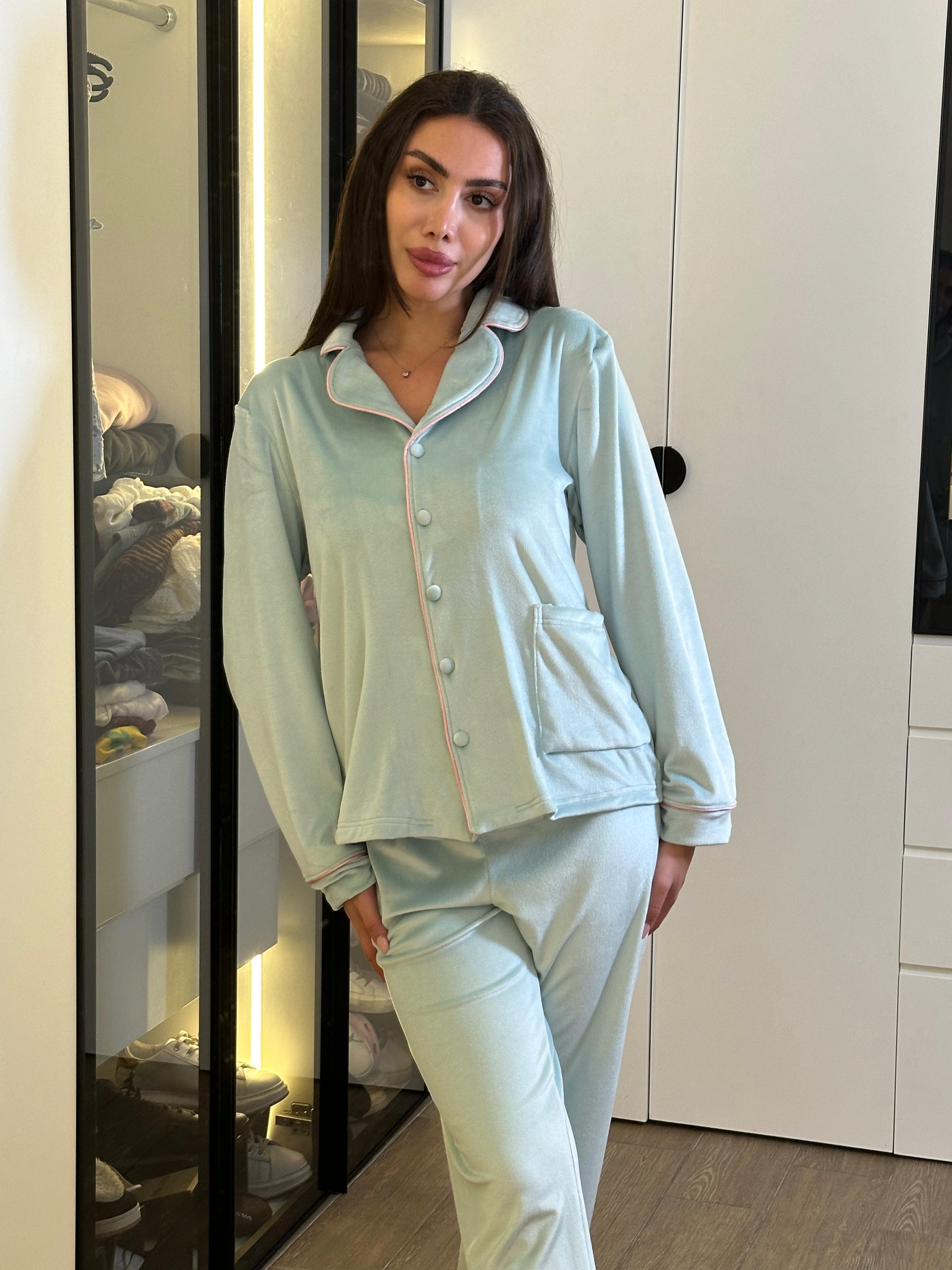 Dream Fleece Button-Up Pants Pajama Set