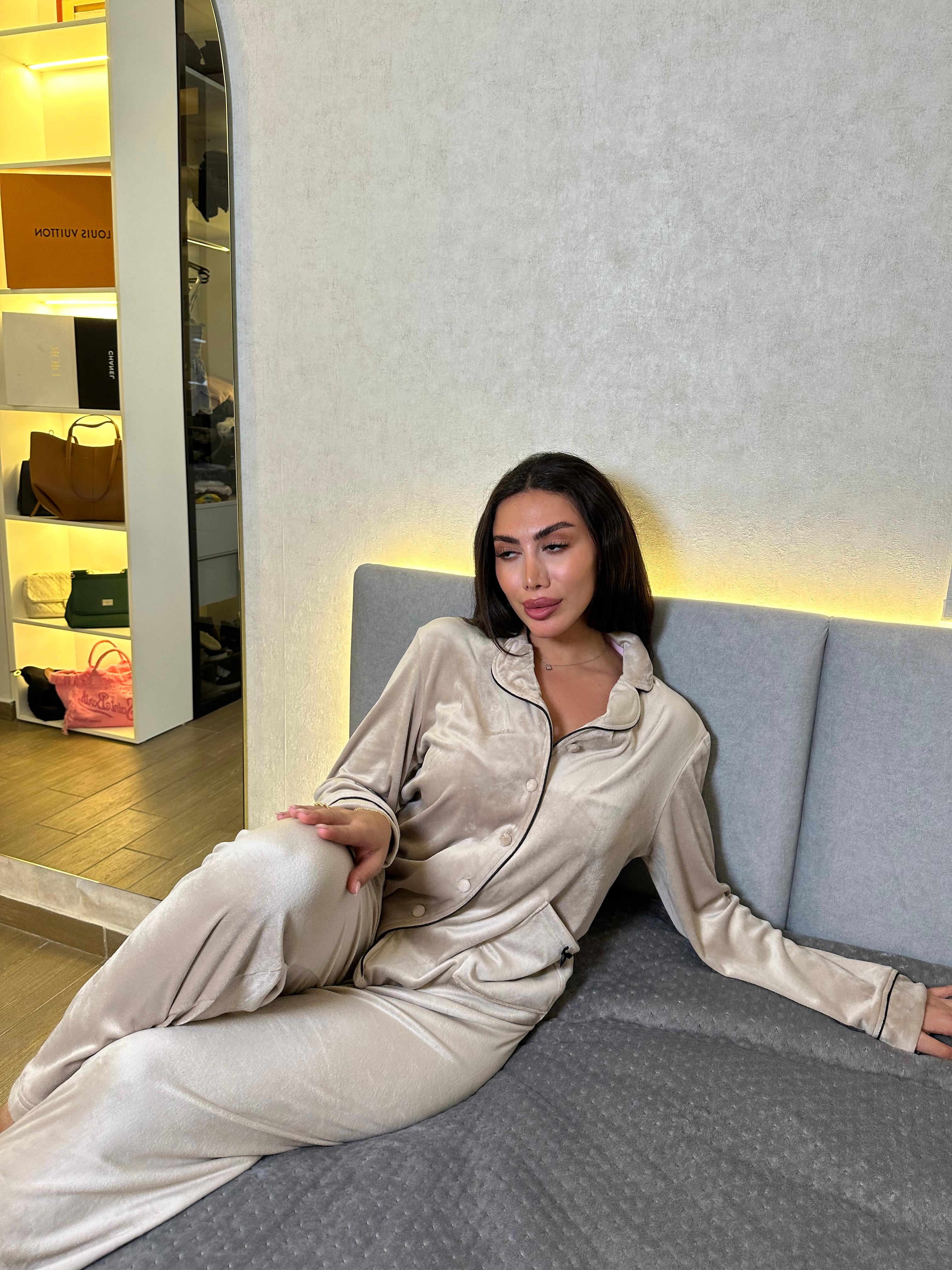 Dream Fleece Button-Up Pants Pajama Set