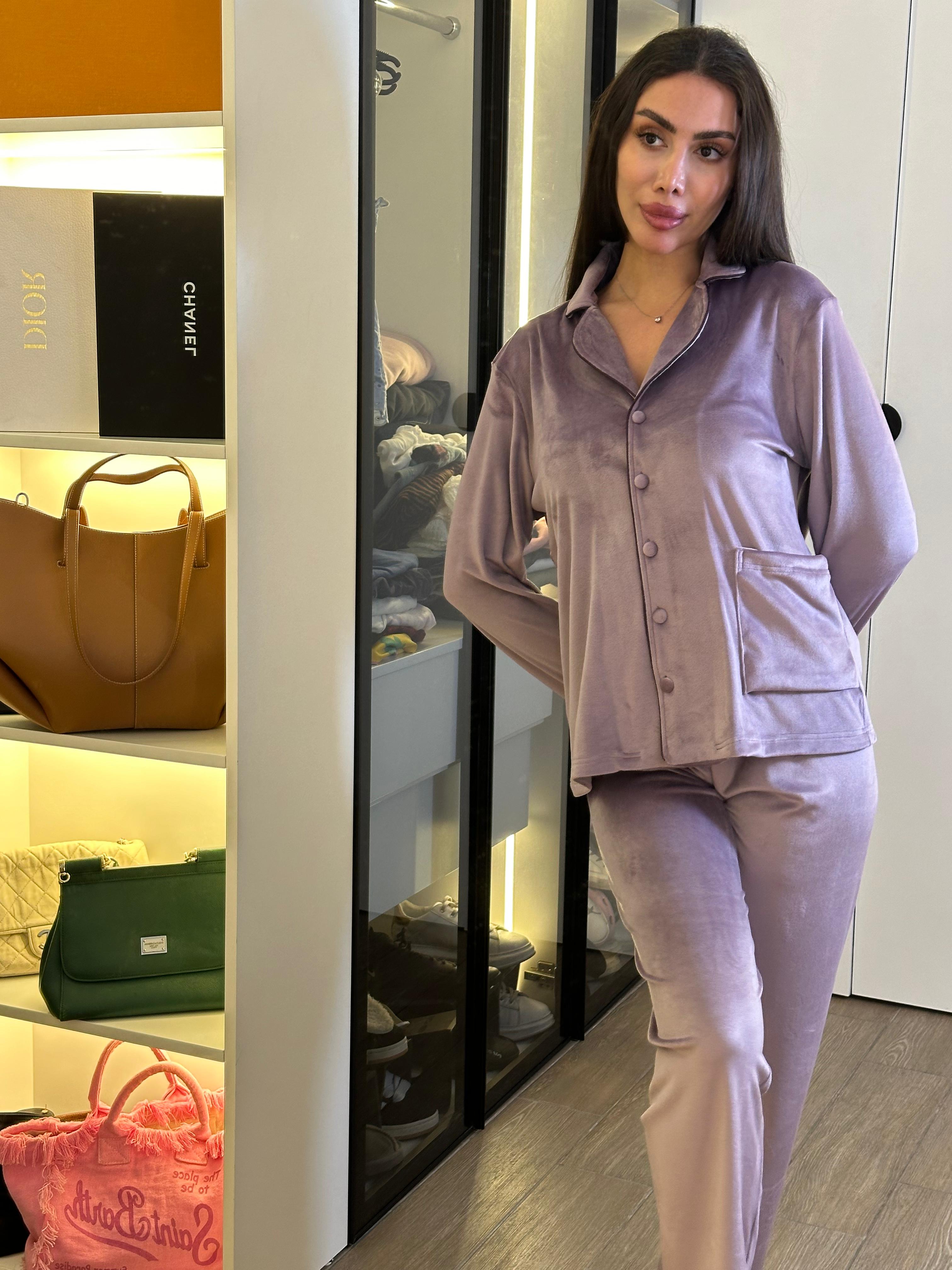 Dream Fleece Button-Up Pants Pajama Set