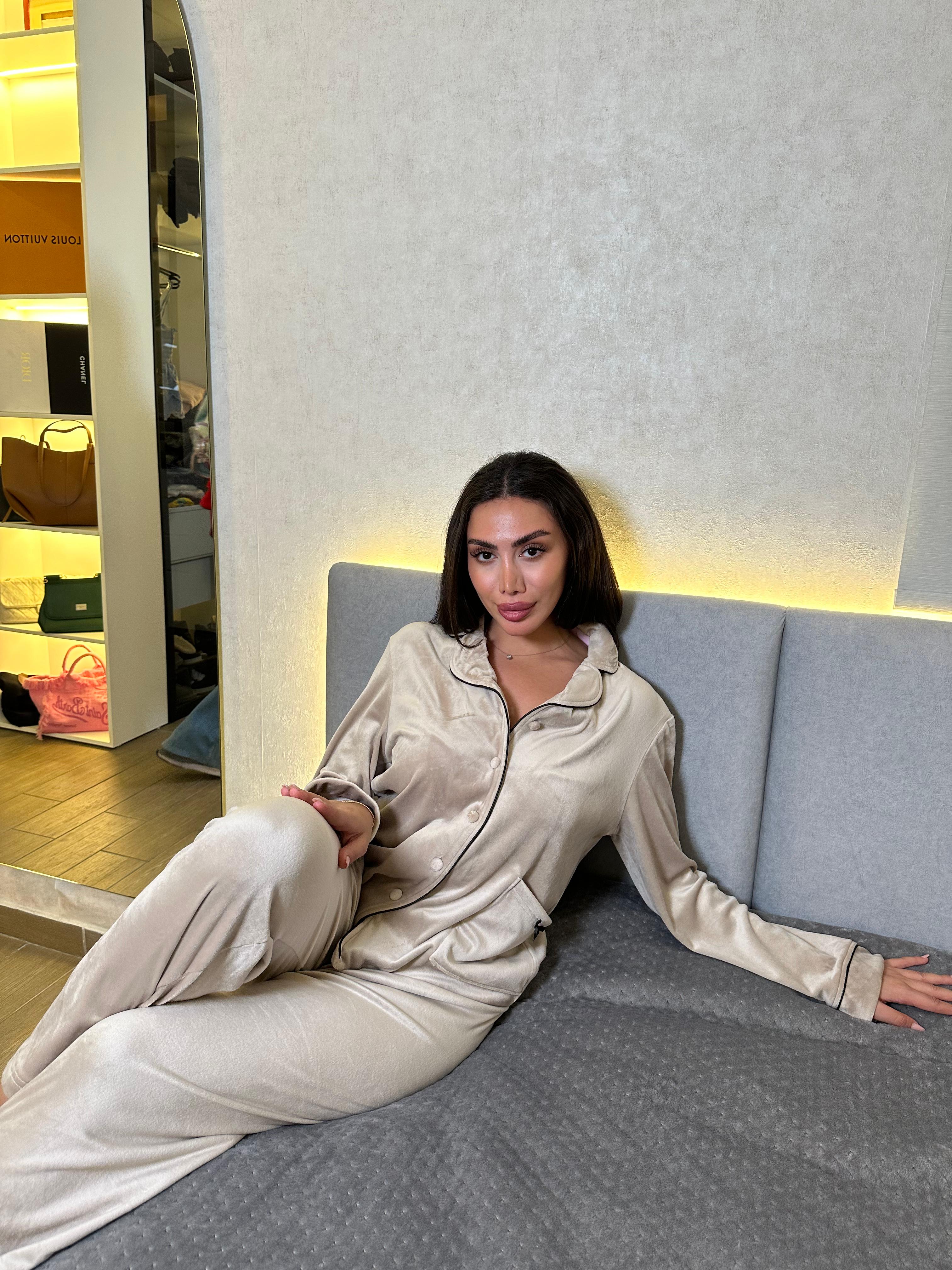 Dream Fleece Button-Up Pants Pajama Set