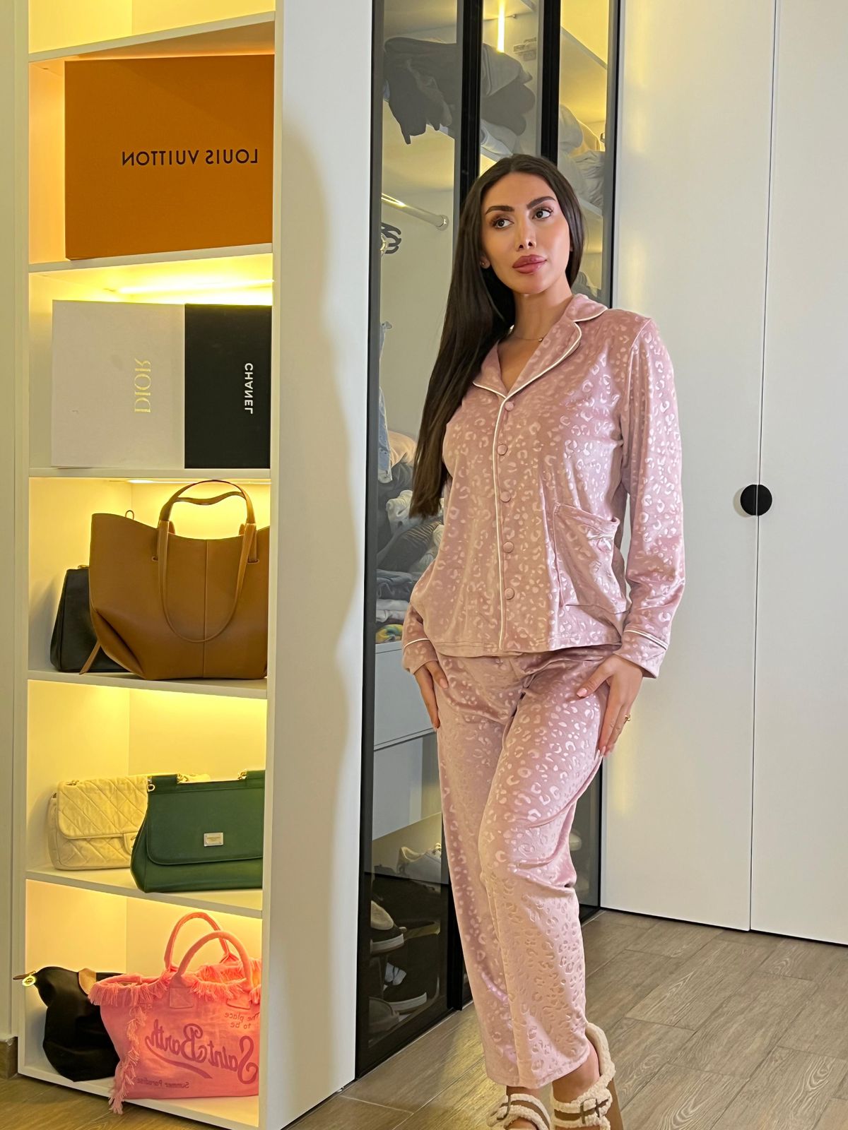 Dream Fleece Button-Up Pants Pajama Set