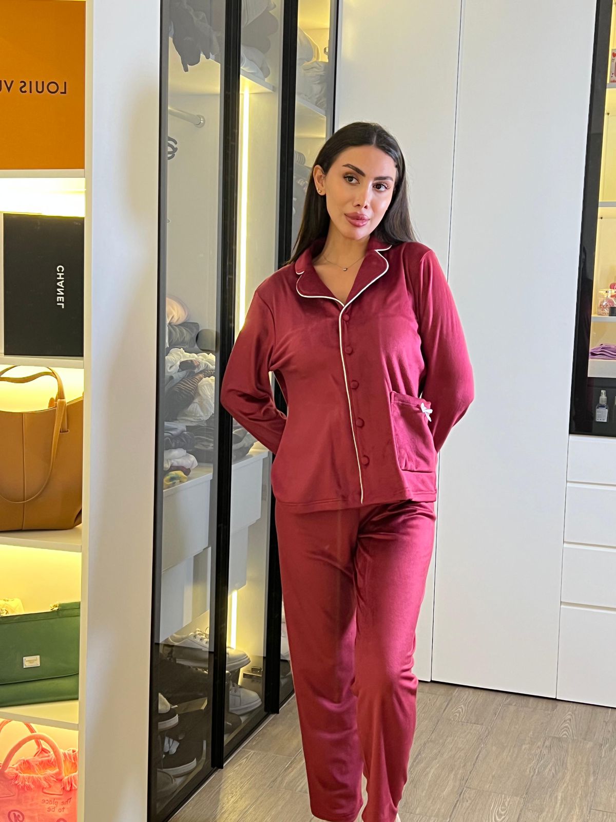 Dream Fleece Button-Up Pants Pajama Set