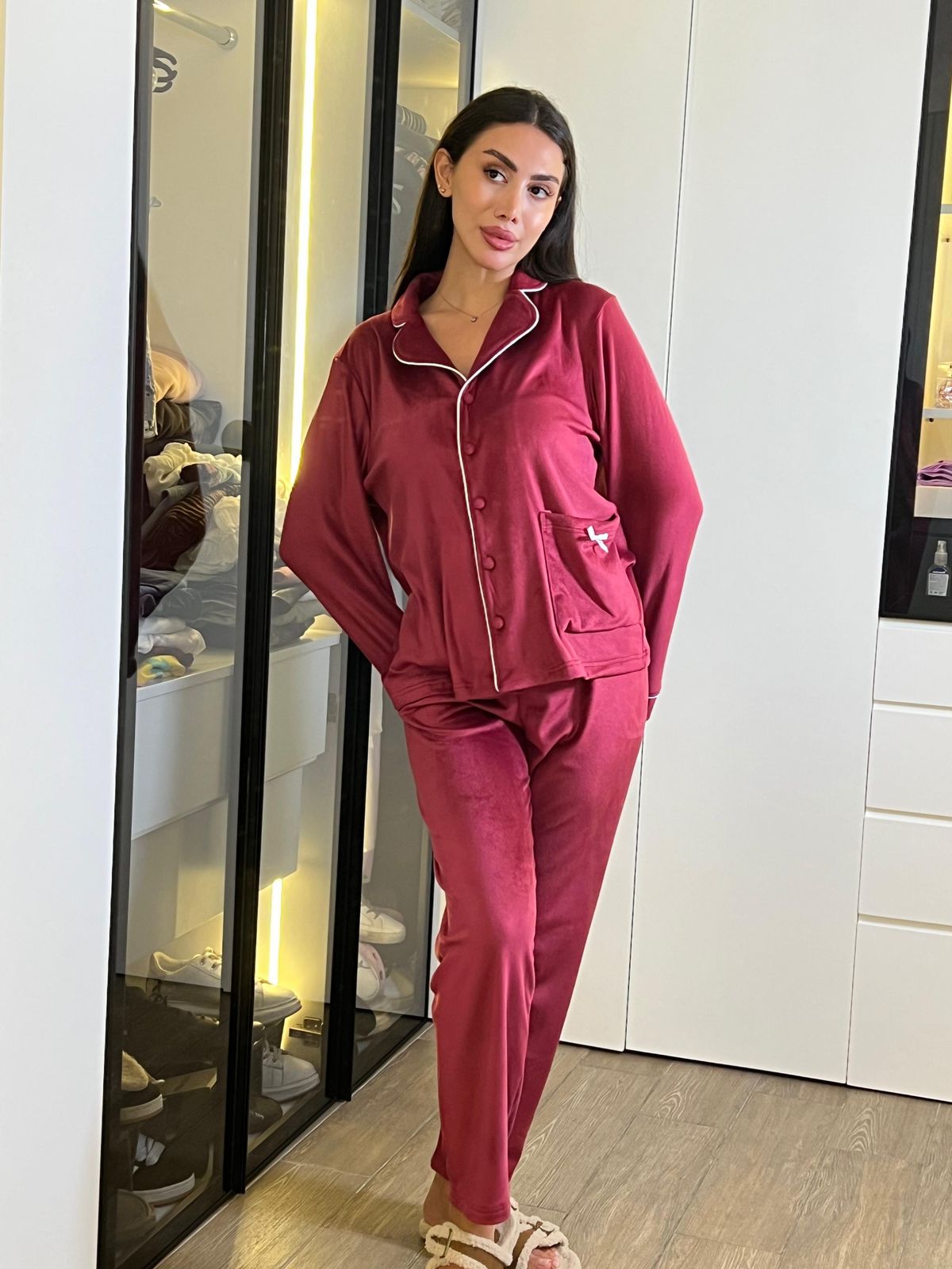 Dream Fleece Button-Up Pants Pajama Set