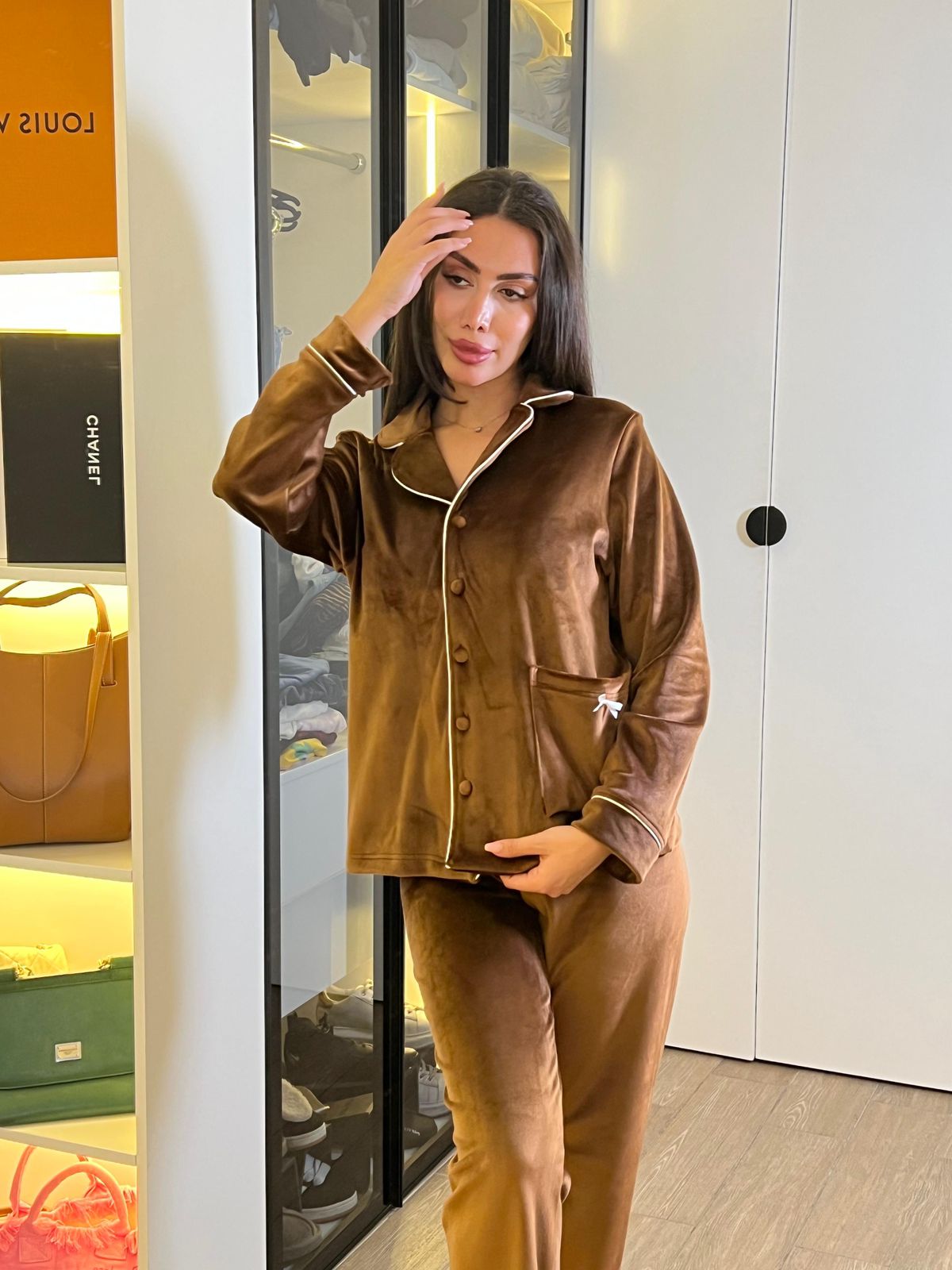 Dream Fleece Button-Up Pants Pajama Set