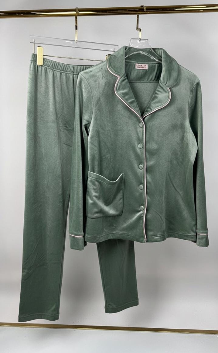 Dream Fleece Button-Up Pants Pajama Set