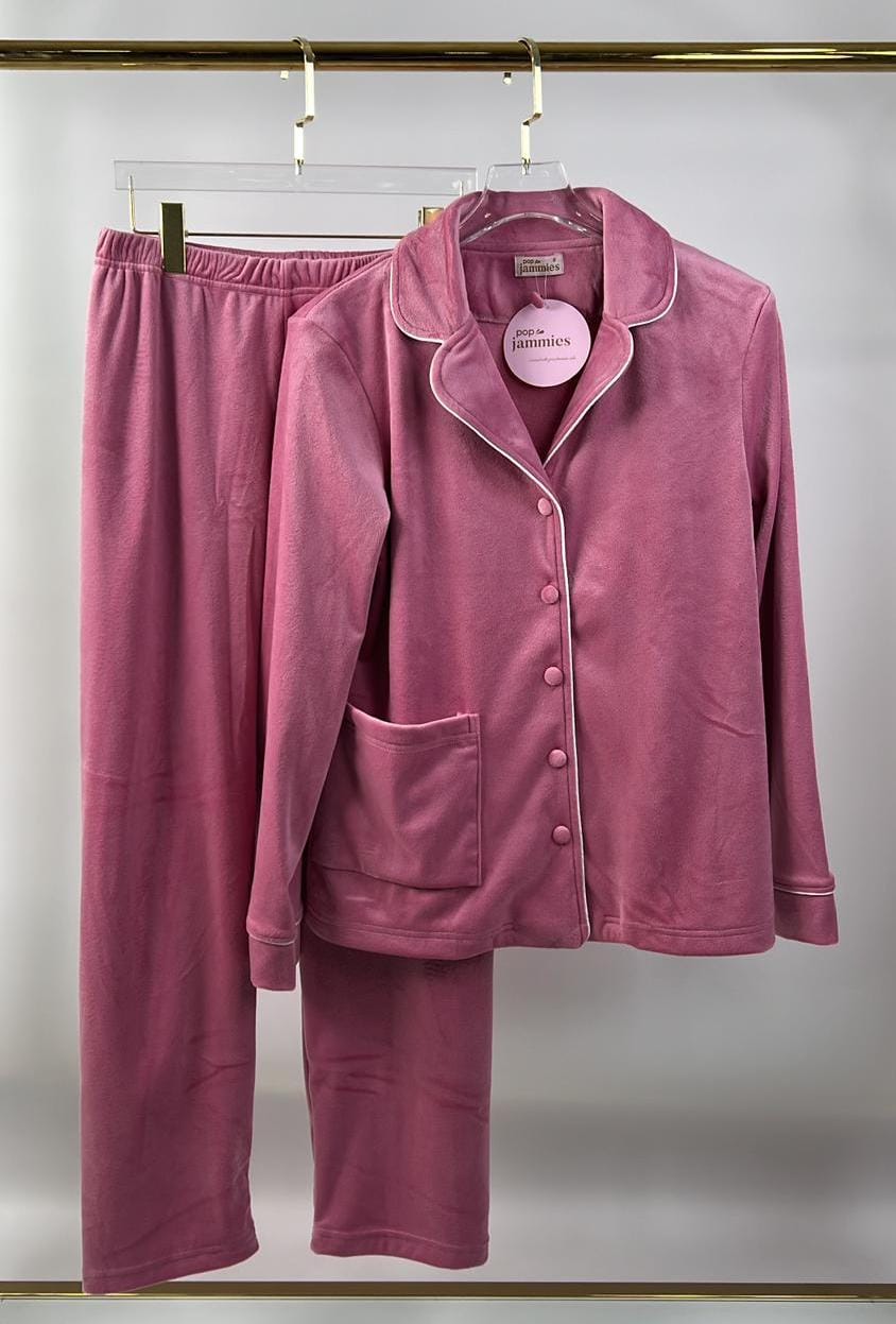 Dream Fleece Button-Up Pants Pajama Set