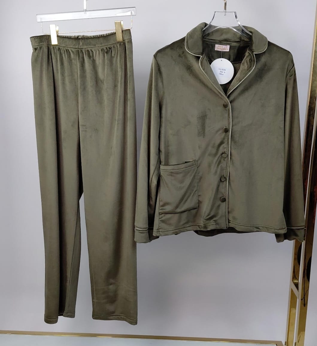 Dream Fleece Button-Up Pants Pajama Set