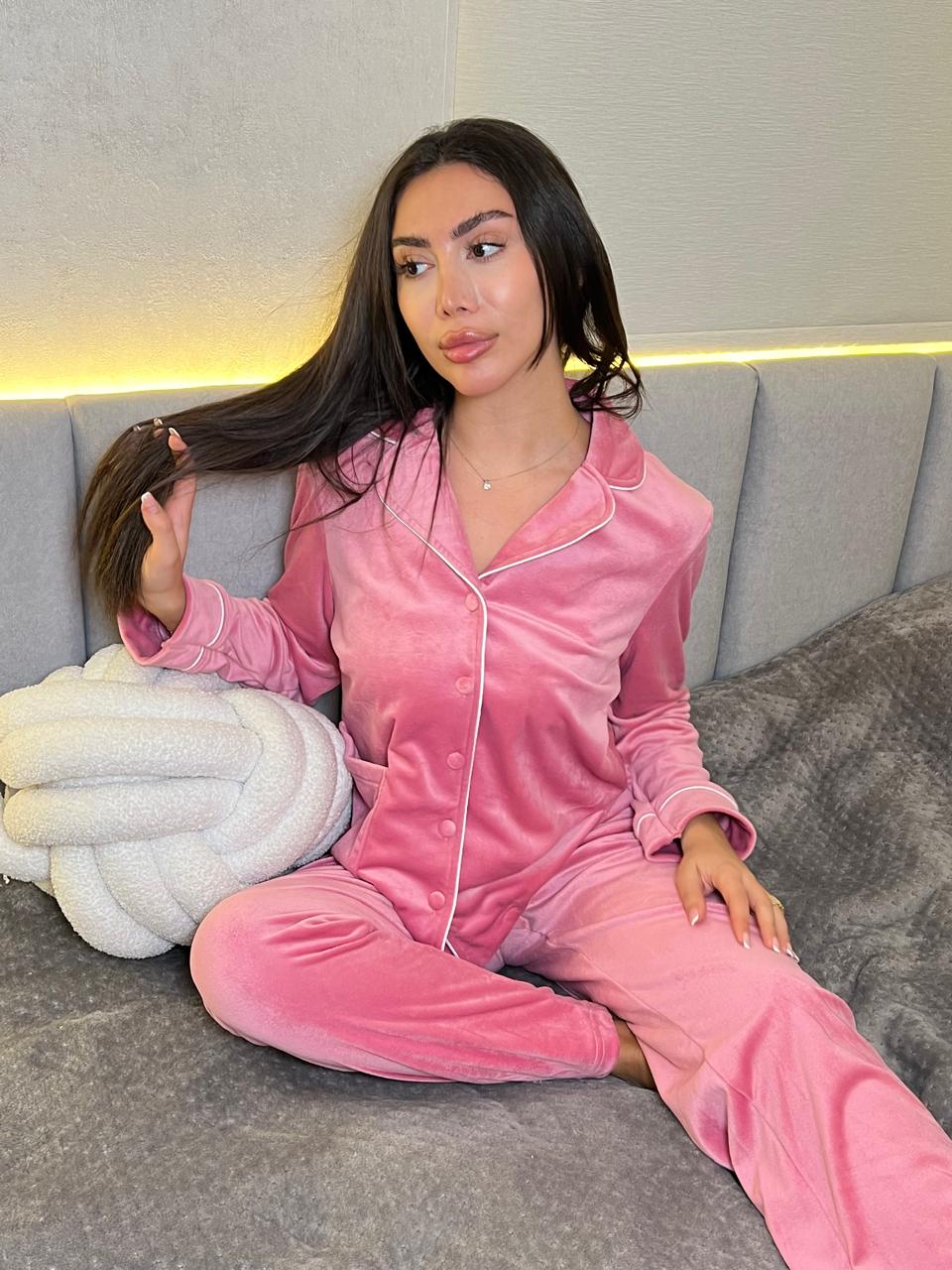 Dream Fleece Button-Up Pants Pajama Set