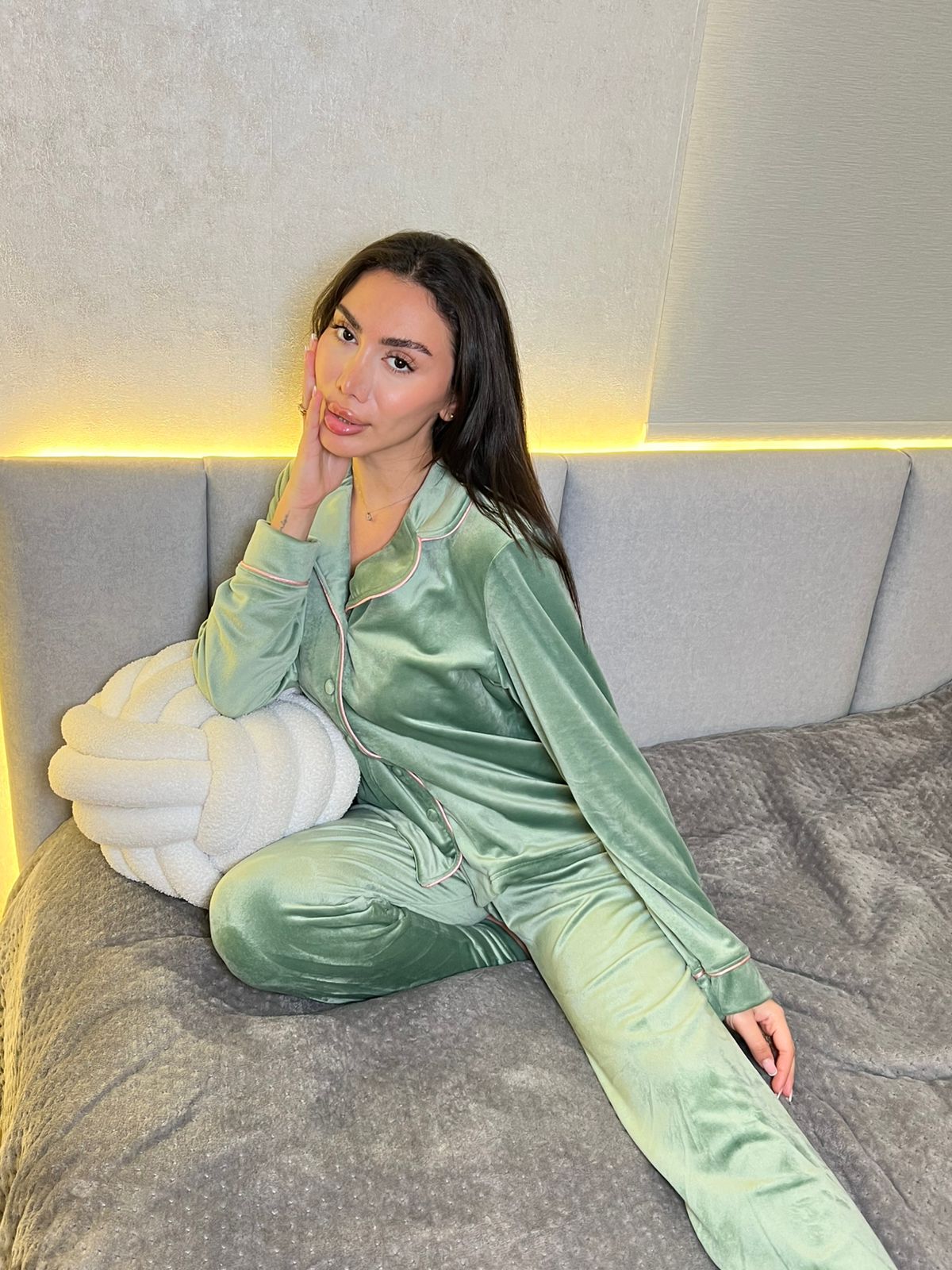 Dream Fleece Button-Up Pants Pajama Set