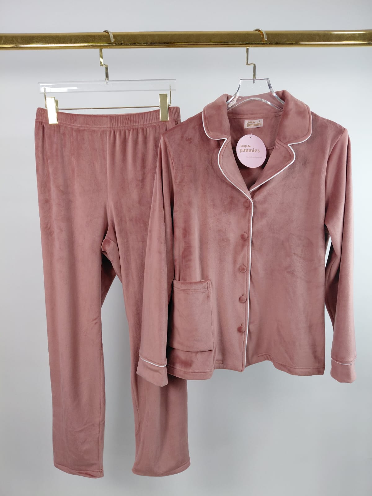 Dream Fleece Button-Up Pants Pajama Set