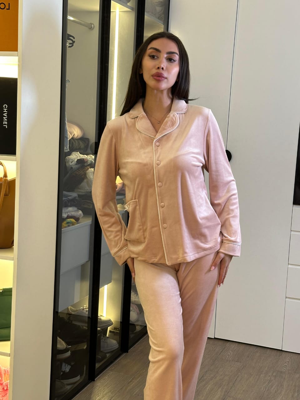 Dream Fleece Button-Up Pants Pajama Set