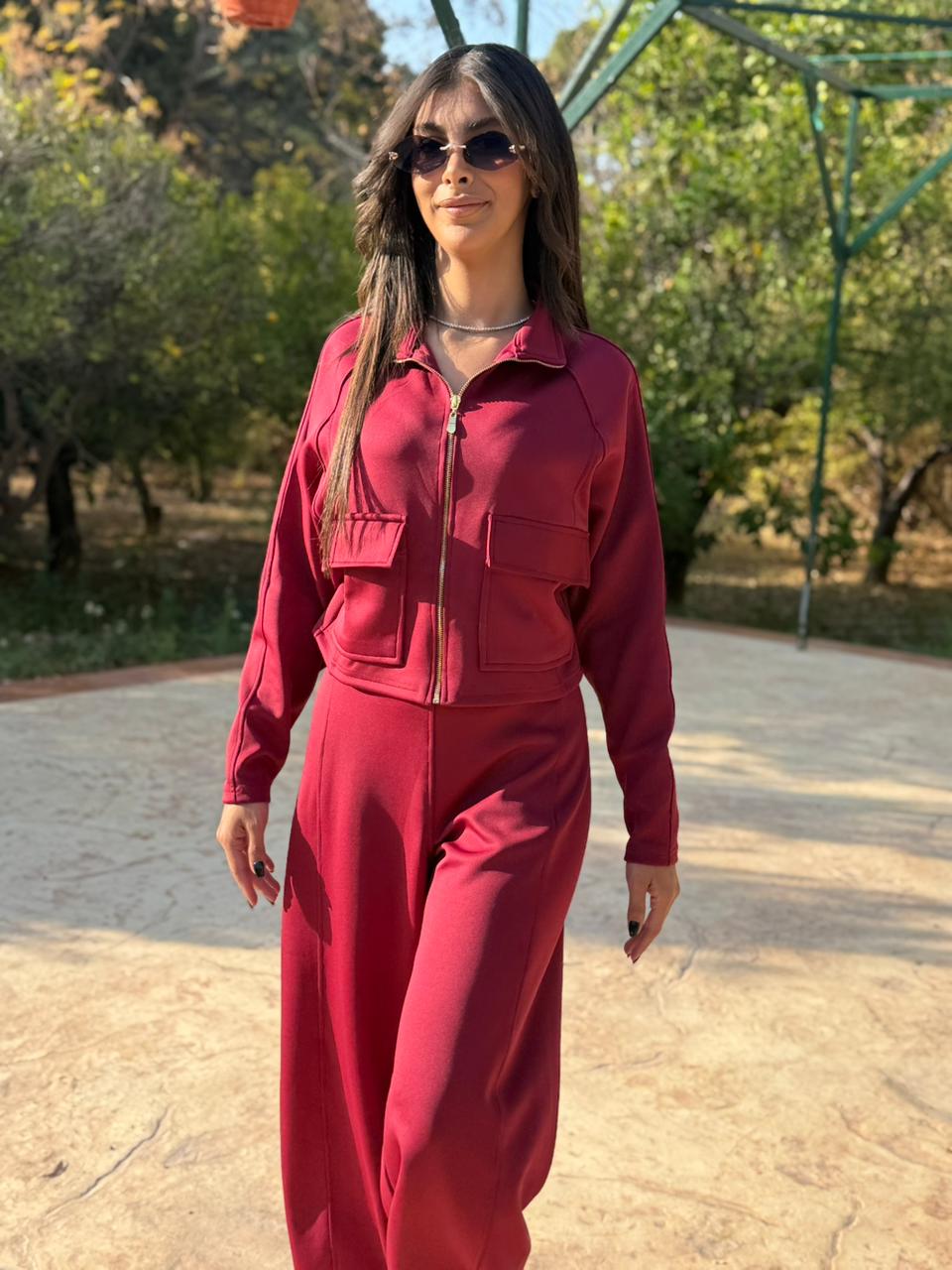 Utility Cropped Jogging Set