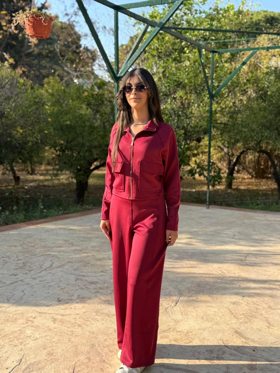 Utility Cropped Jogging Set